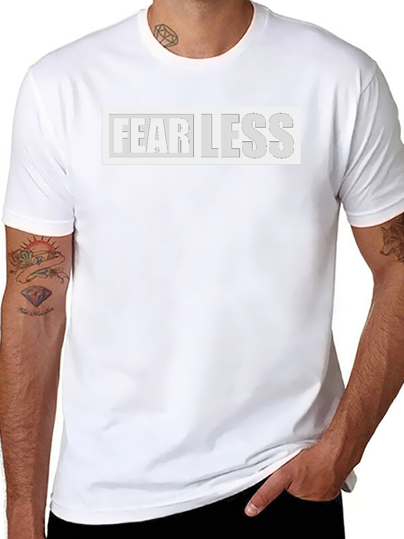 Fearless Graphic Print Black T-Shirt