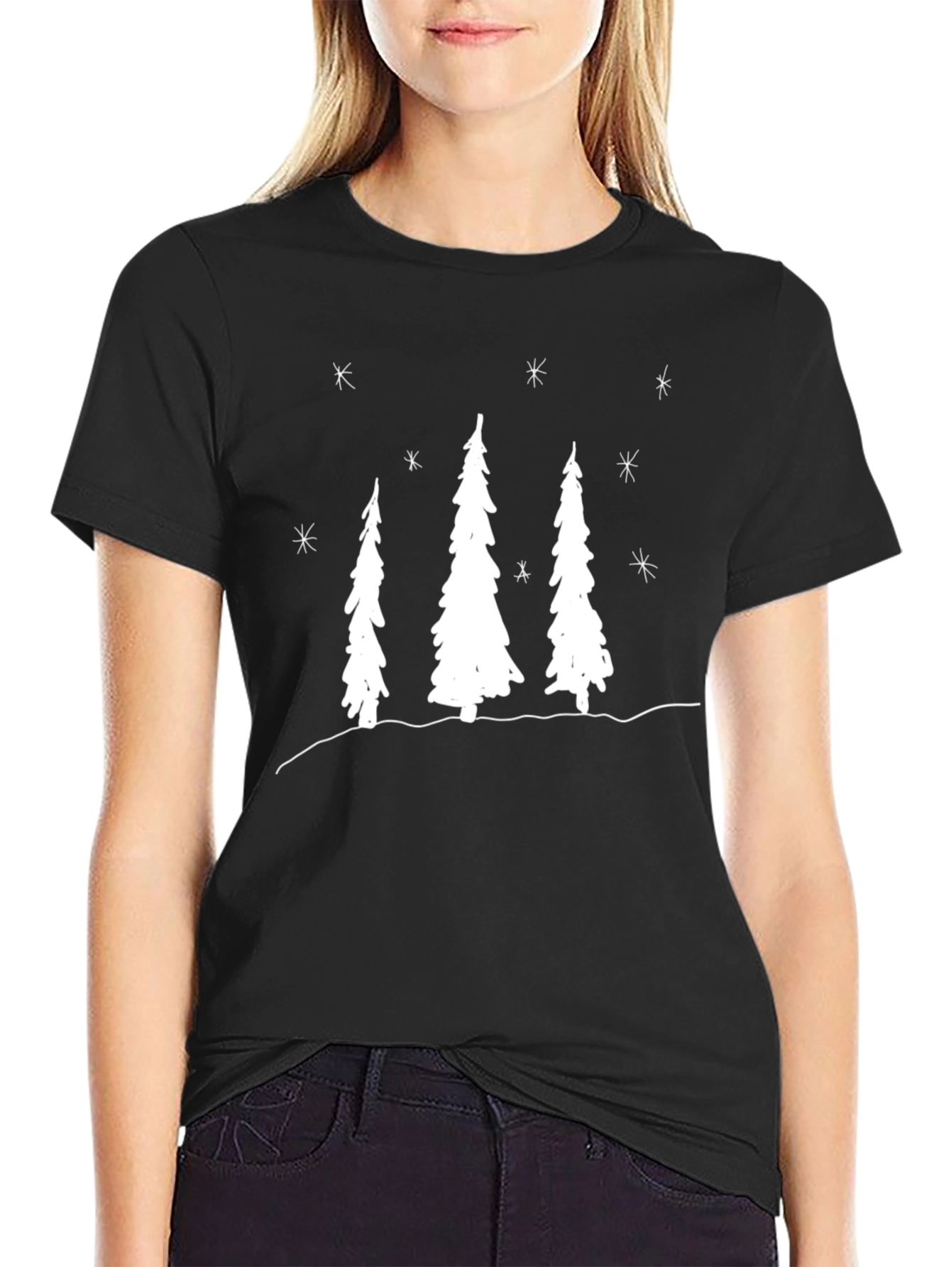 Winter Scene Crew Neck T-Shirt