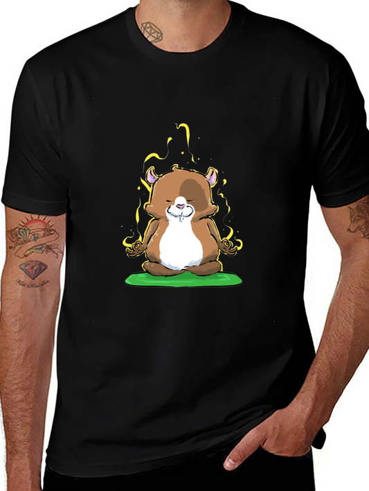 Zen Hamster T-Shirt - Meditating Rodent Tee