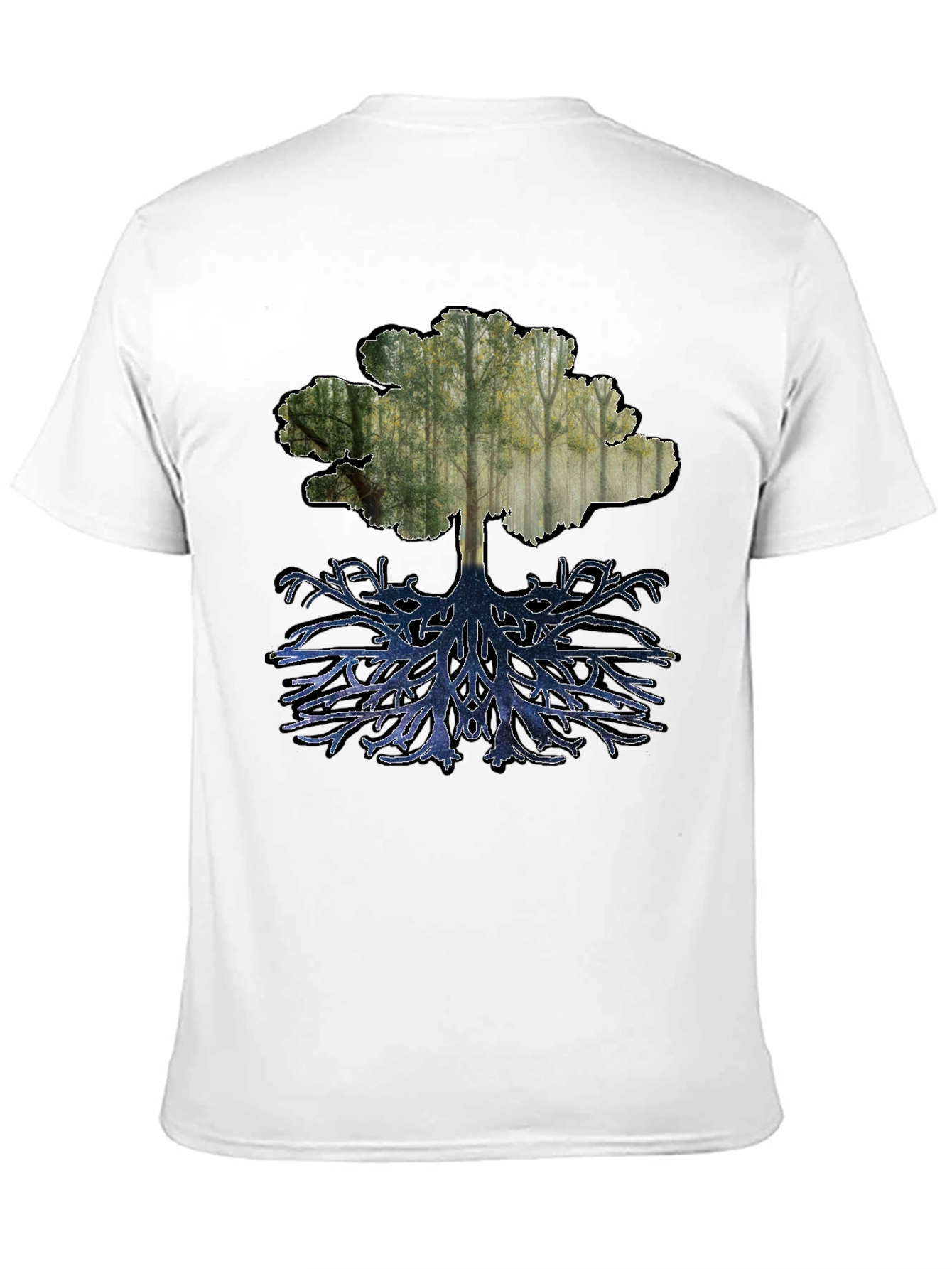 Nature Tree Graphic Tee - Black Cotton Blend