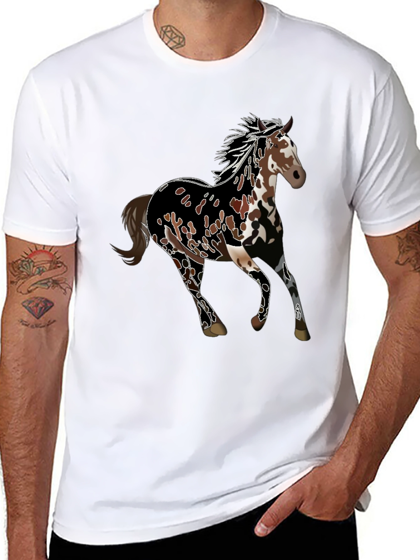 Horse Graphic Tee - Black Unisex T-Shirt