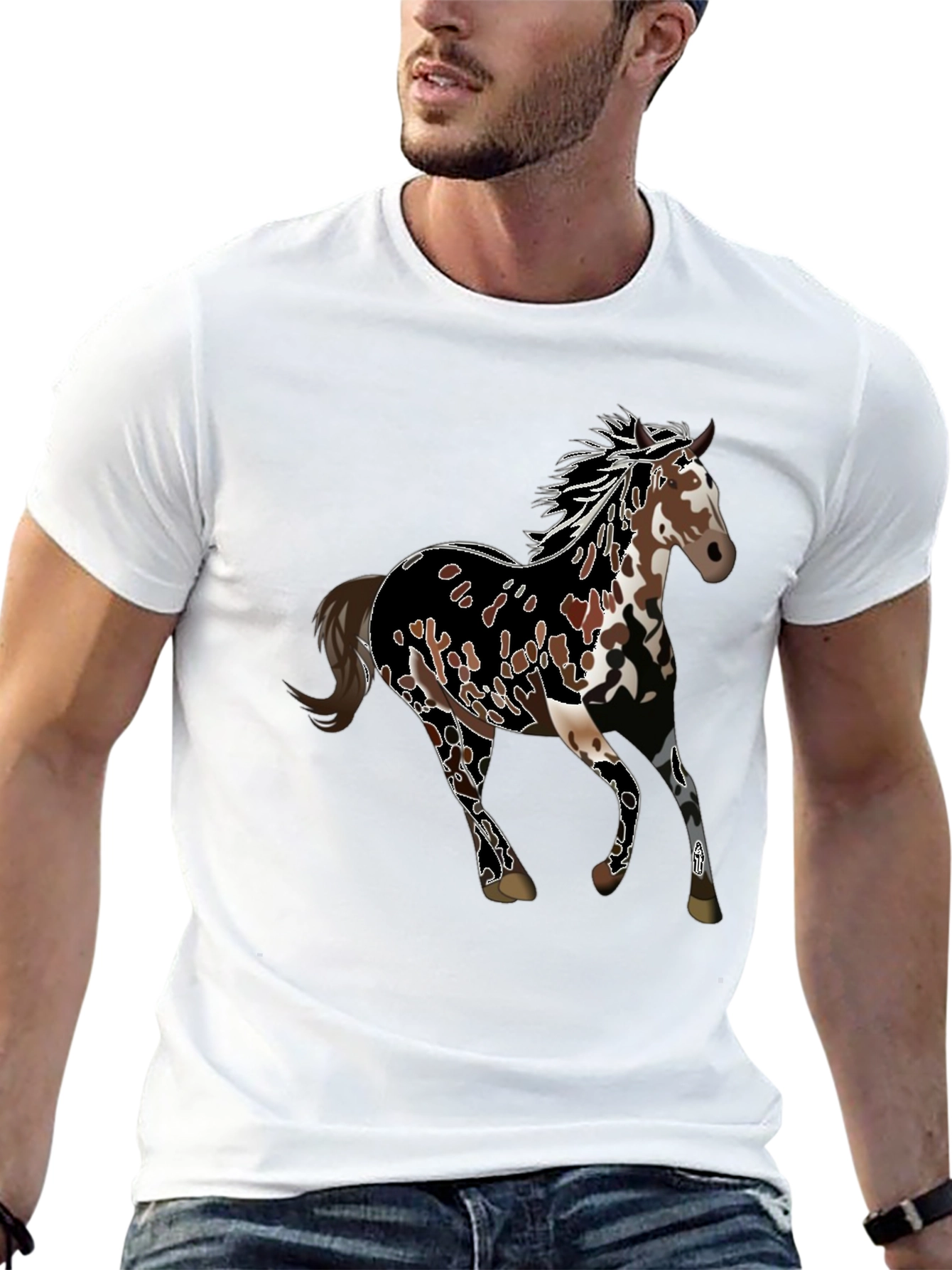 Horse Graphic Tee - Black Unisex T-Shirt