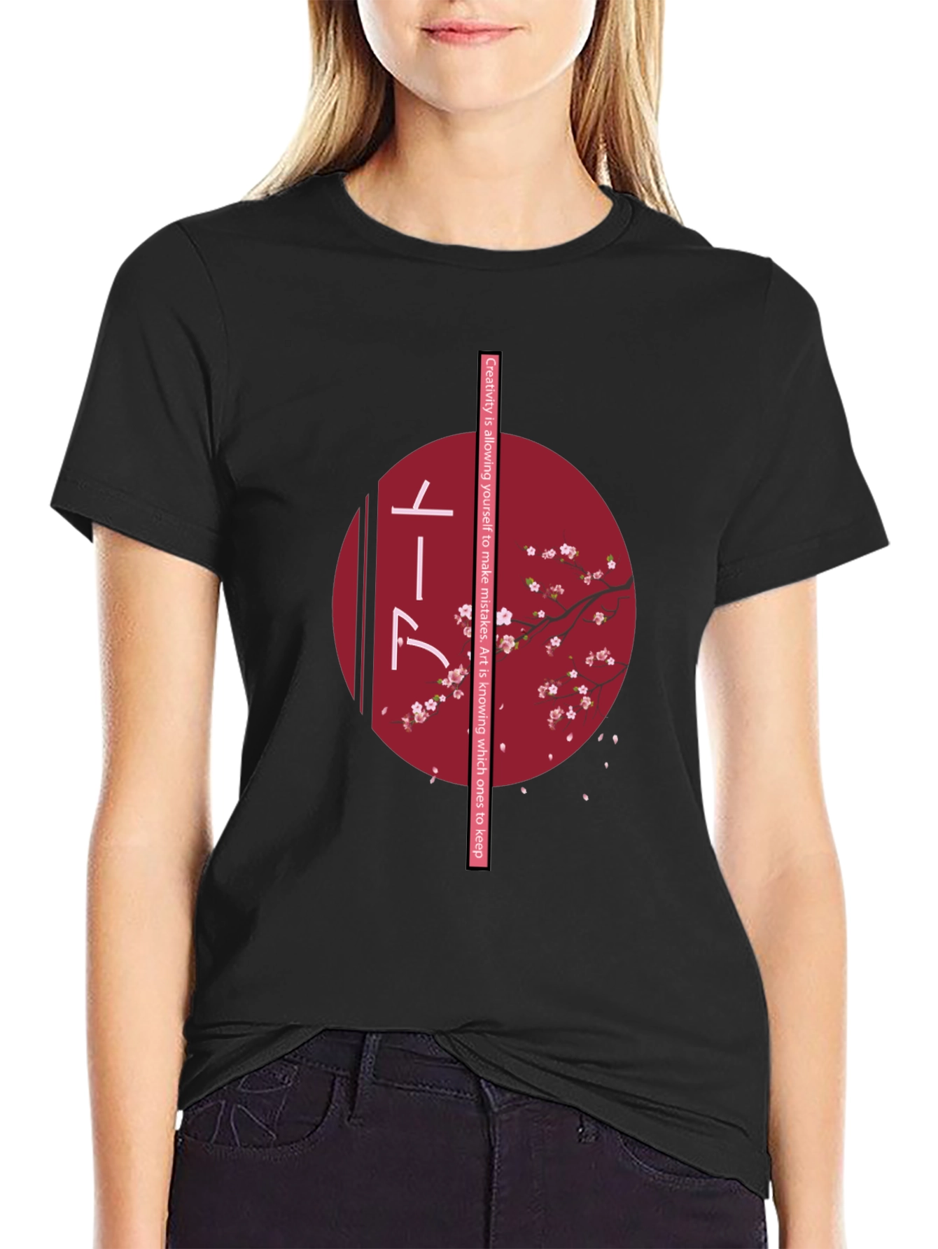 Japanese Art Cherry Blossom Graphic Tee