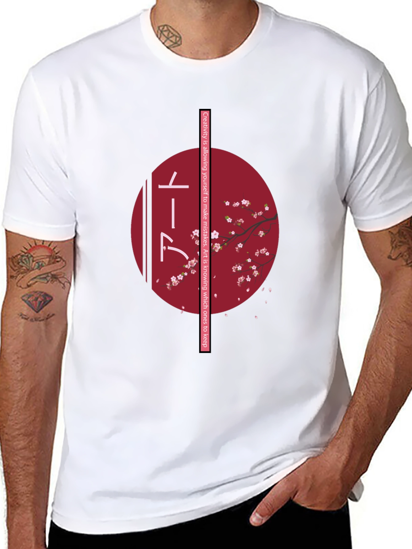 Japanese Art Cherry Blossom Graphic Tee