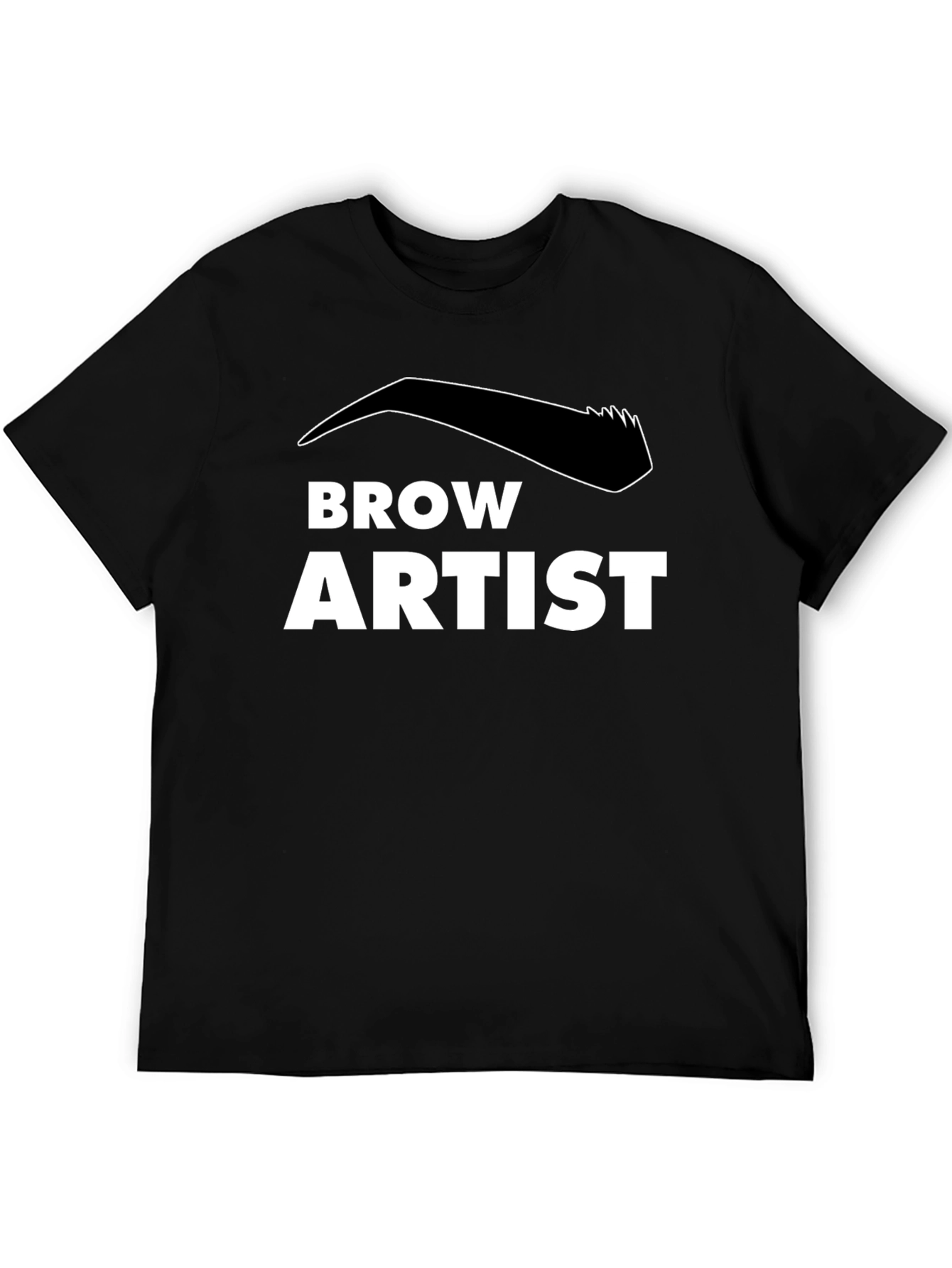 Brow Artist Black T-Shirt - Stylish Eyebrow Design