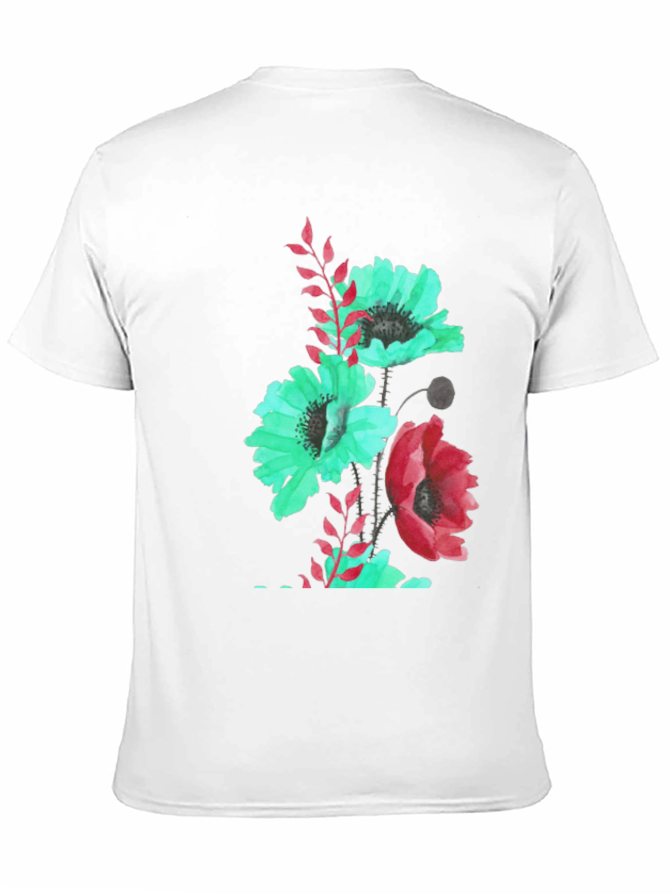 Floral Print Black T-Shirt