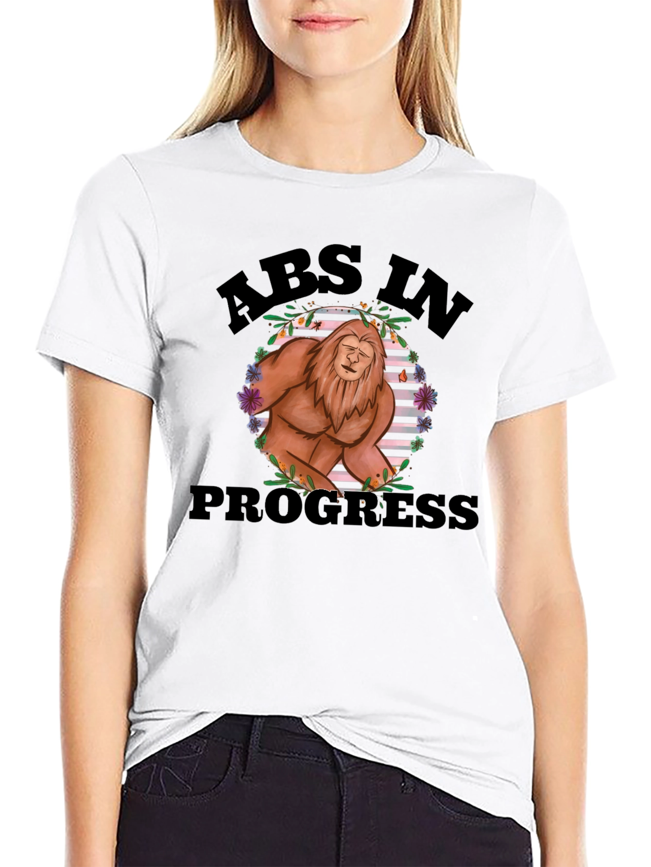 Abs in Progress Funny Sasquatch T-Shirt