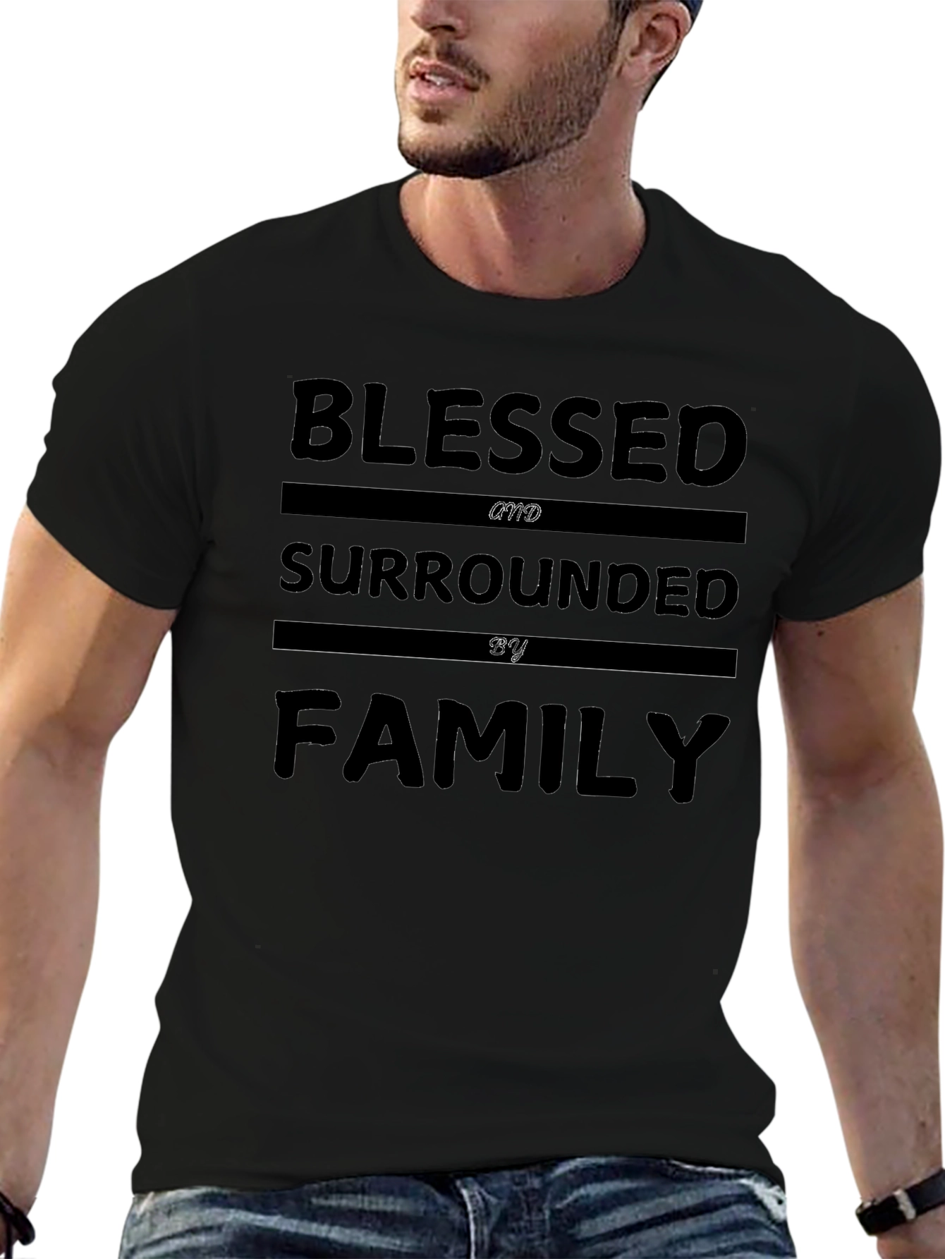 Blessed & Surrounded By Family Graphic Tee
