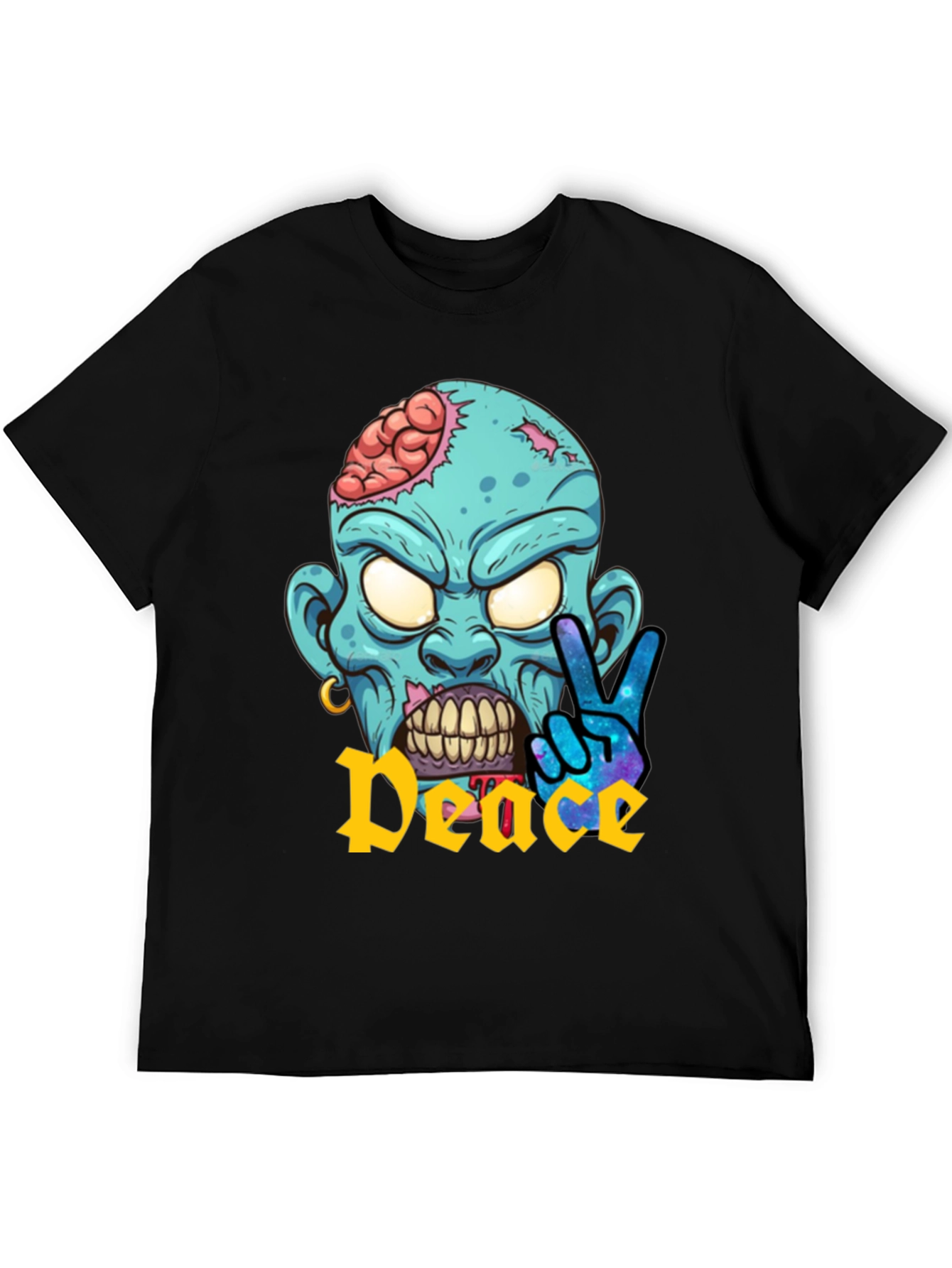 Zombie Peace Sign Graphic T-Shirt