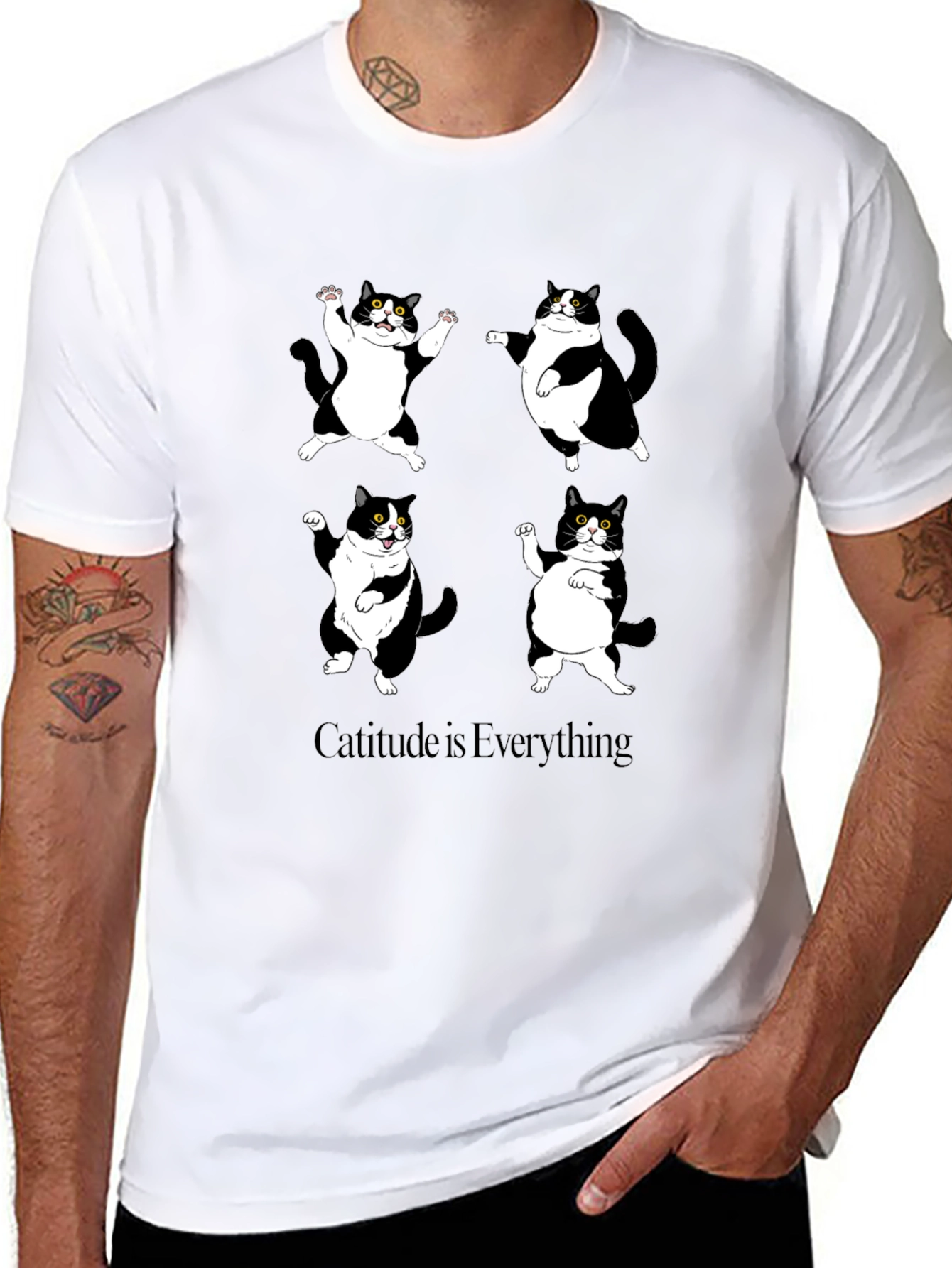 Catitude T-Shirt: Funny Cat Graphic Tee