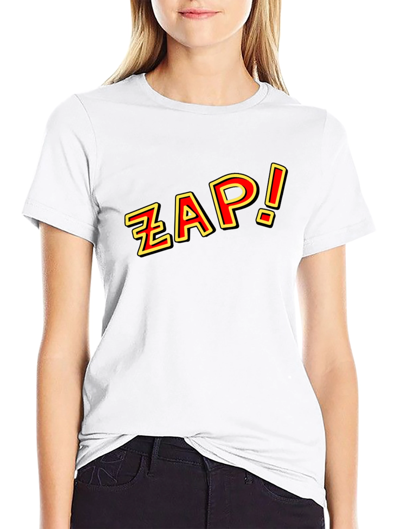 ZAP! Graphic Print Crew Neck Tee