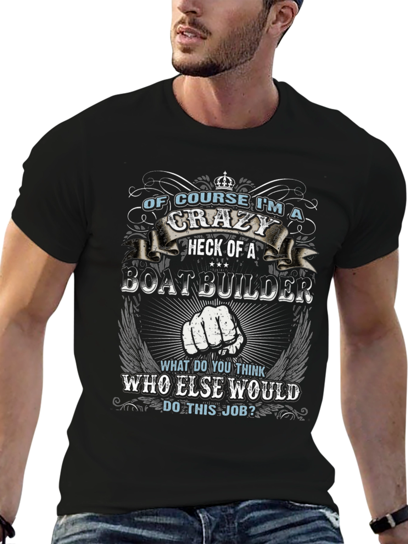 Crazy Boatbuilder Graphic Tee