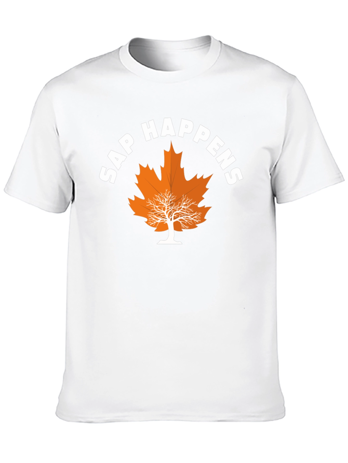 Sap Happens Graphic T-Shirt - Funny Maple Leaf Tee