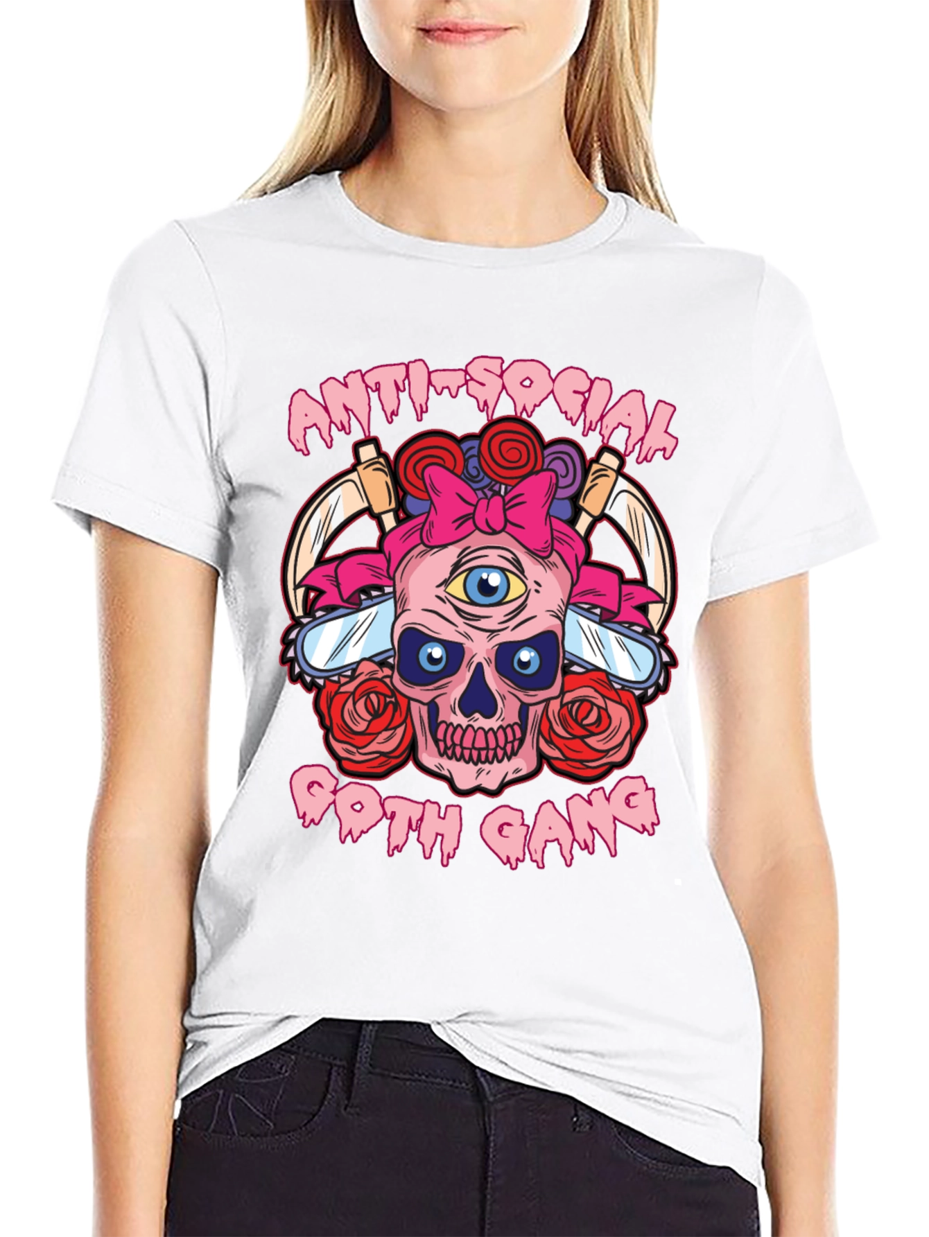 Anti-Social Goth Gang Graphic T-Shirt