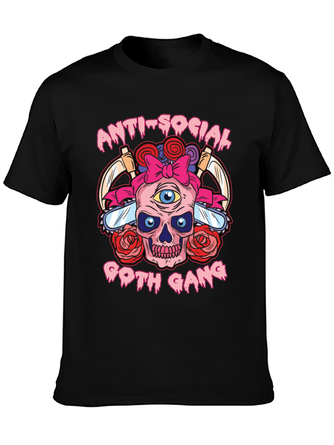 Anti-Social Goth Gang Graphic T-Shirt