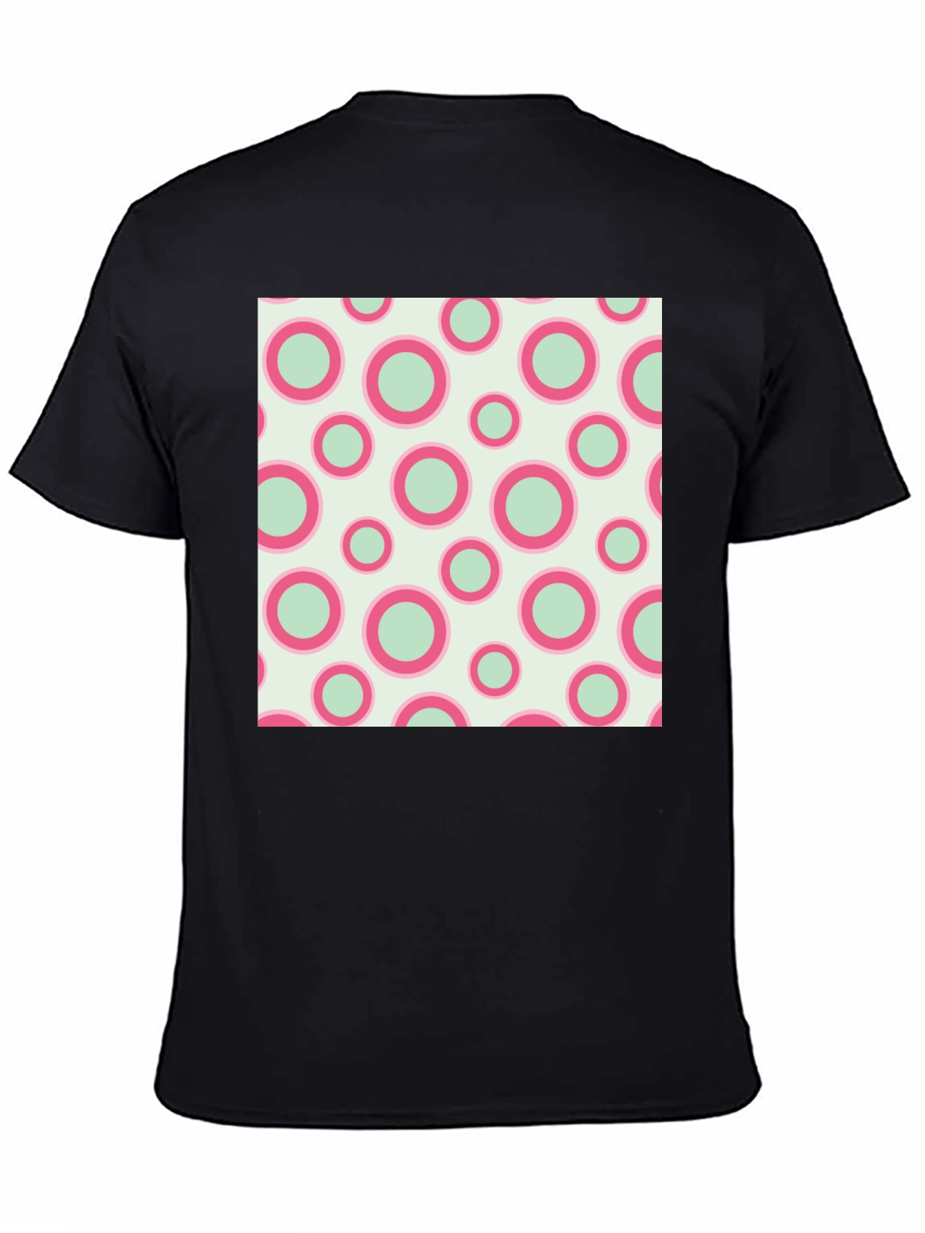 Retro Circle Pattern Tee - Stylish Casual Wear