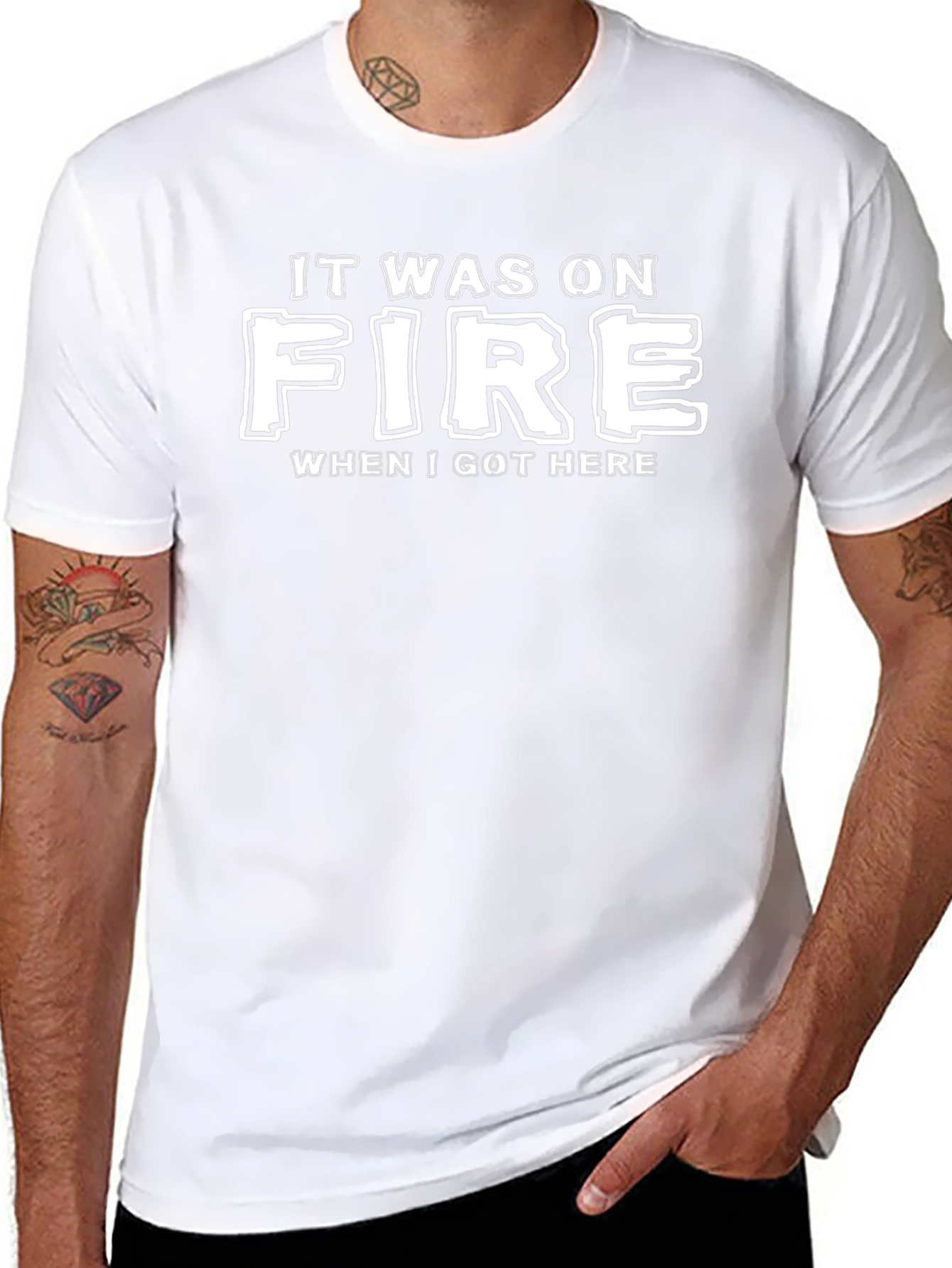 It Was On Fire T-Shirt - Novelty Graphic Tee
