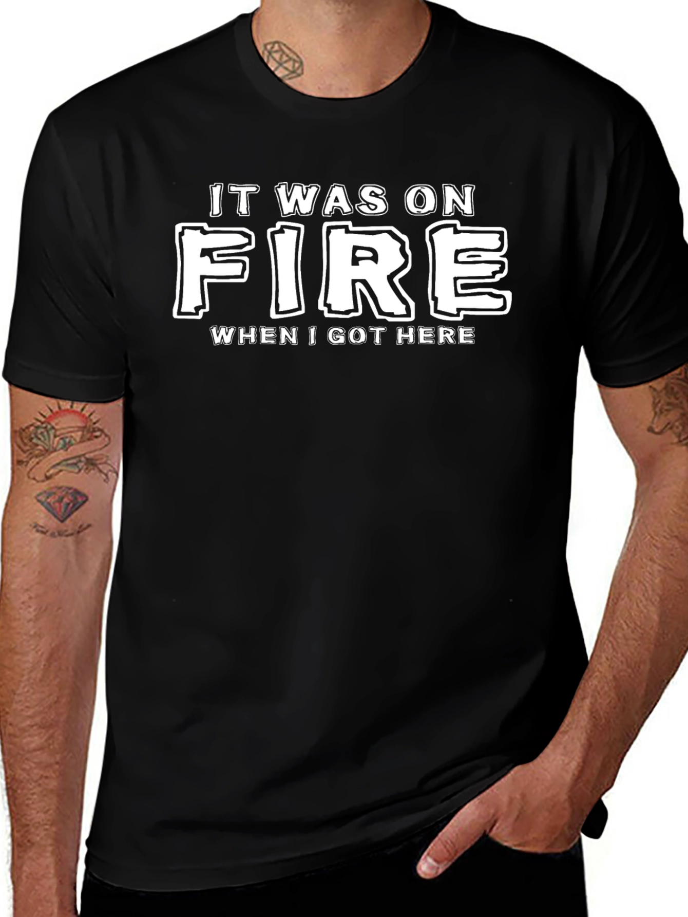 It Was On Fire T-Shirt - Novelty Graphic Tee