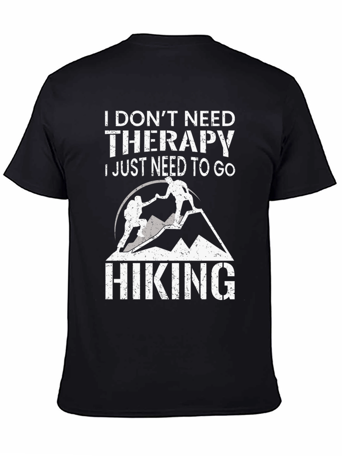 Hiking Therapy Graphic Tee - Black