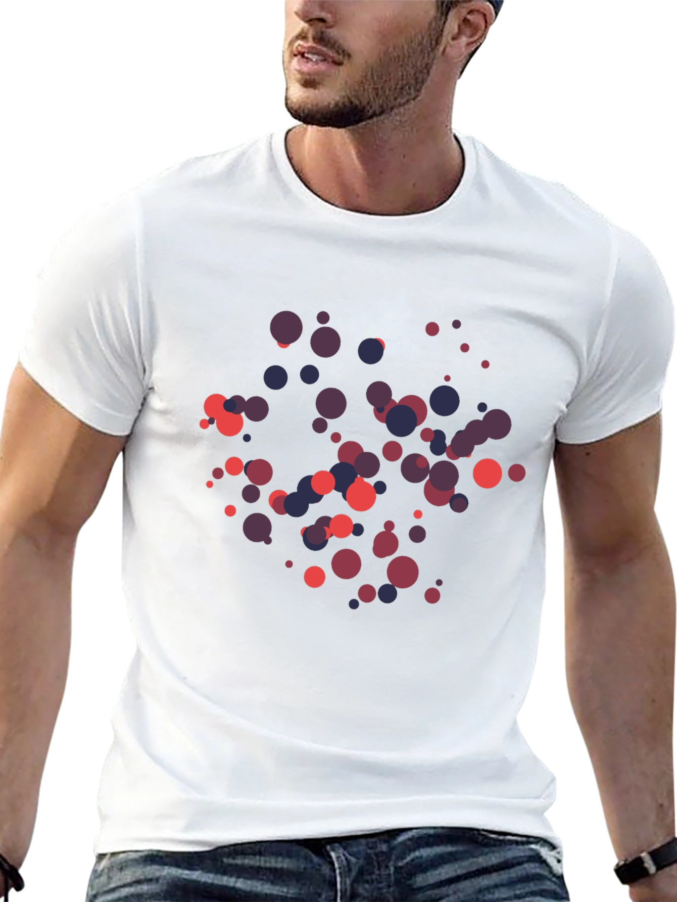 Abstract Dots T-Shirt - Modern Graphic Tee