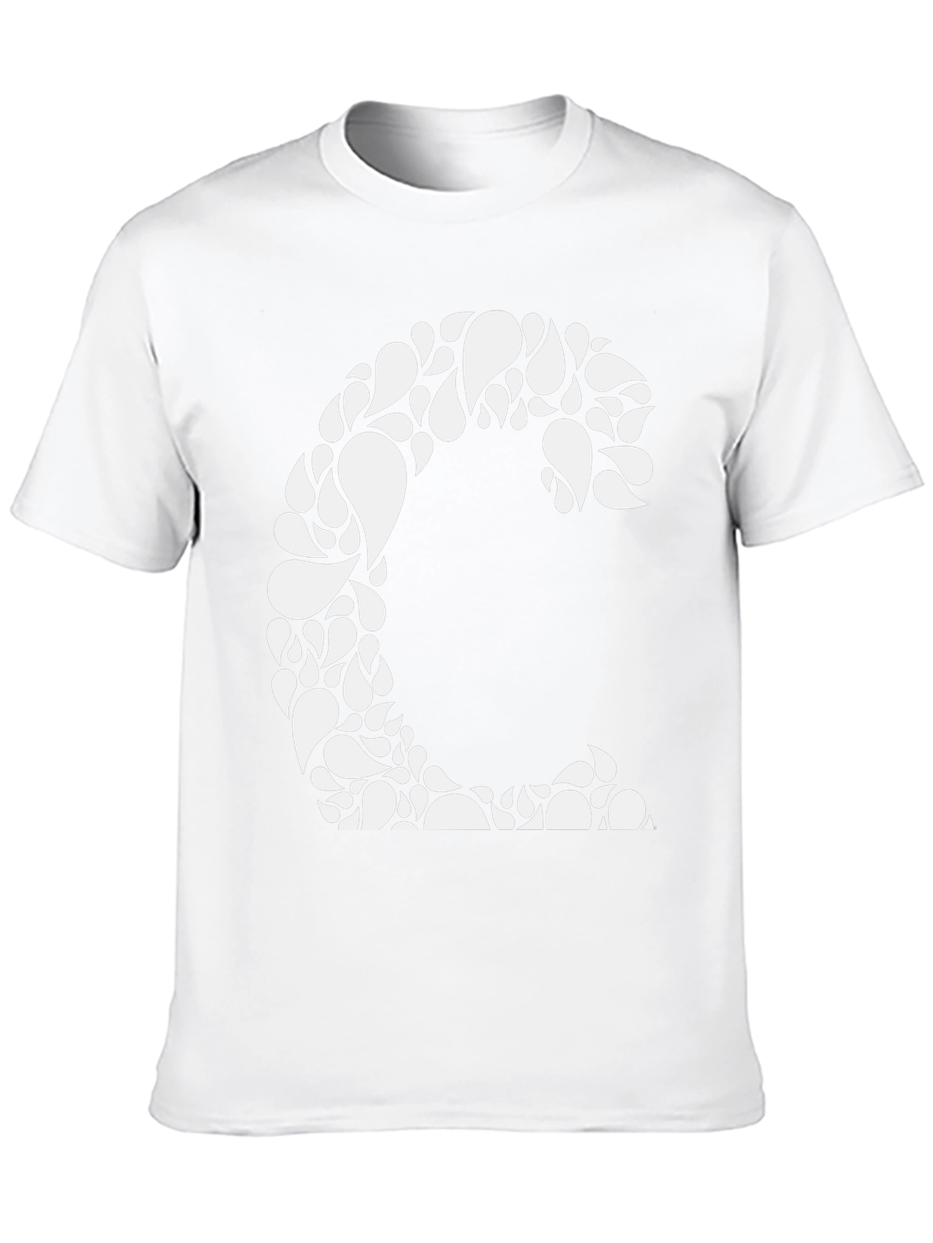 Abstract Floral Letter C Graphic Tee