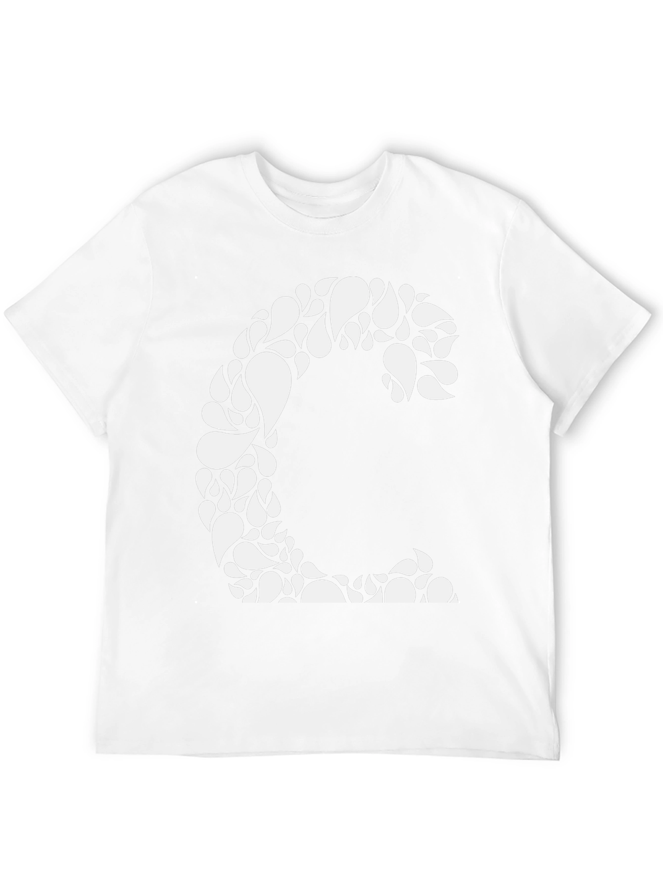 Abstract Floral Letter C Graphic Tee