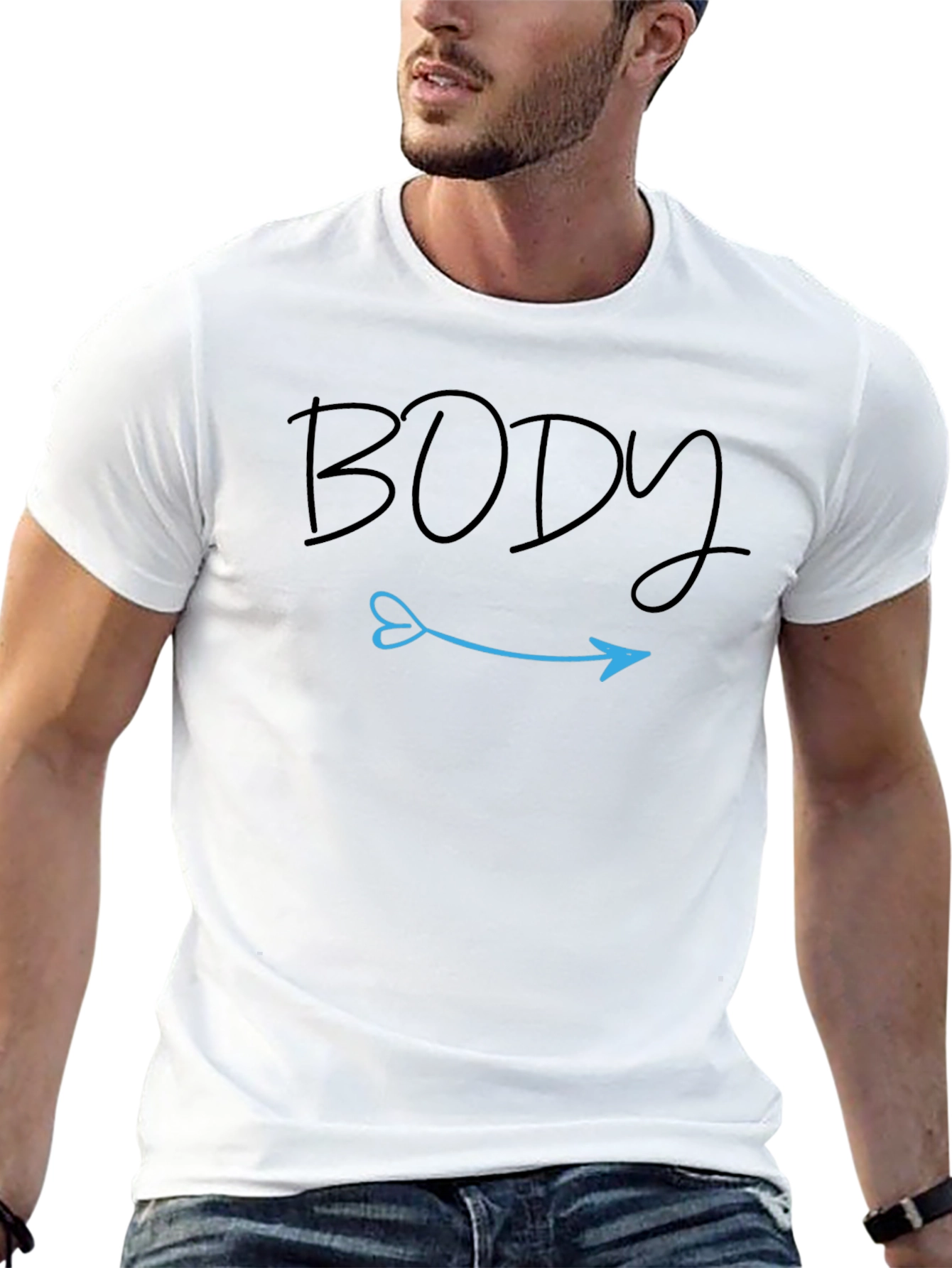 Body Arrow Tee - Unisex Softstyle Cotton Graphic T-Shirt