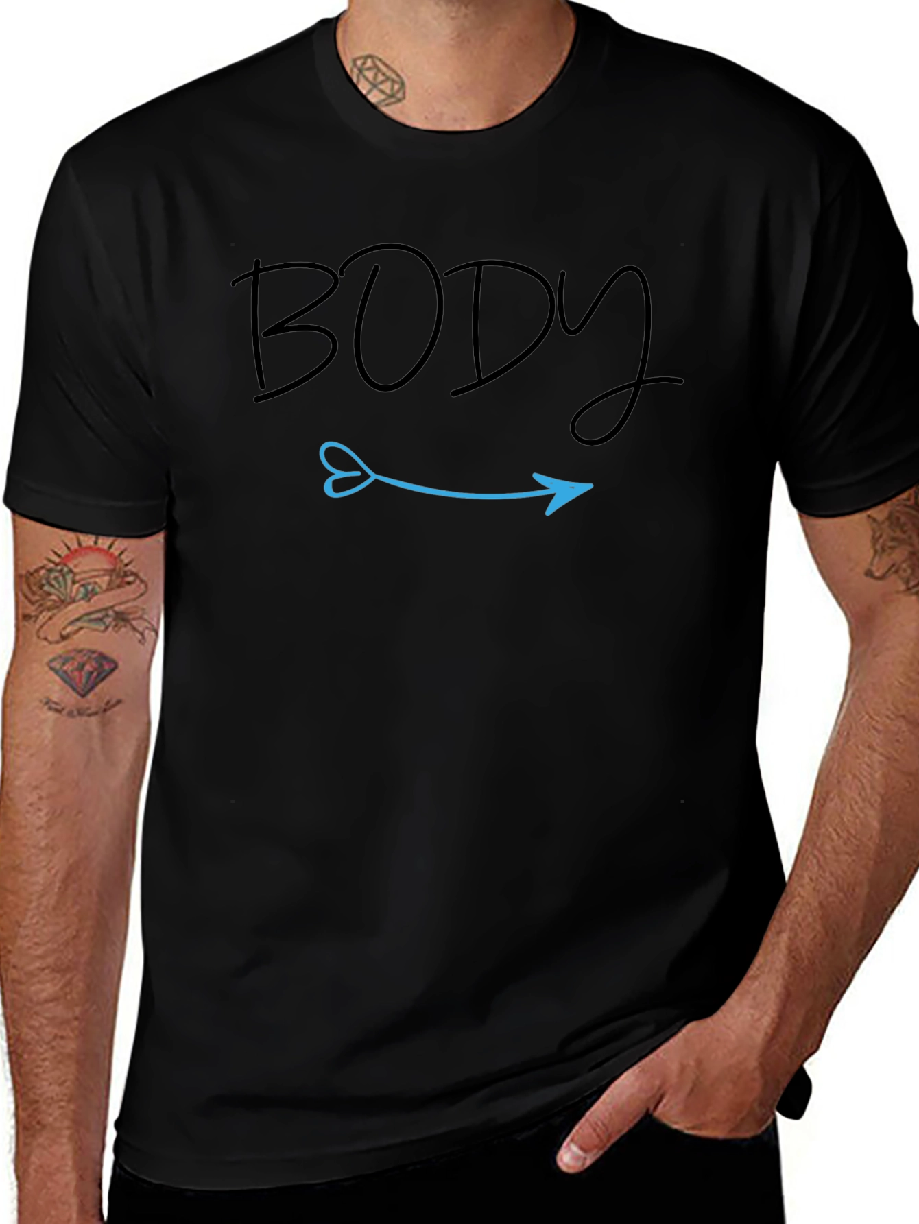 Body Arrow Tee - Unisex Softstyle Cotton Graphic T-Shirt