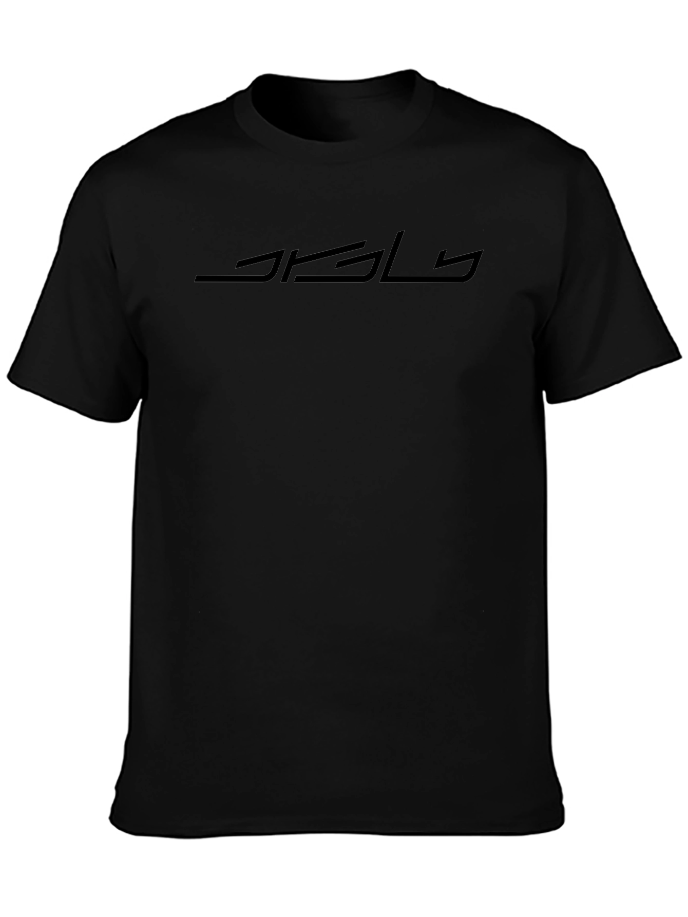 Sleek Black T-Shirt with Bold Graphic Print