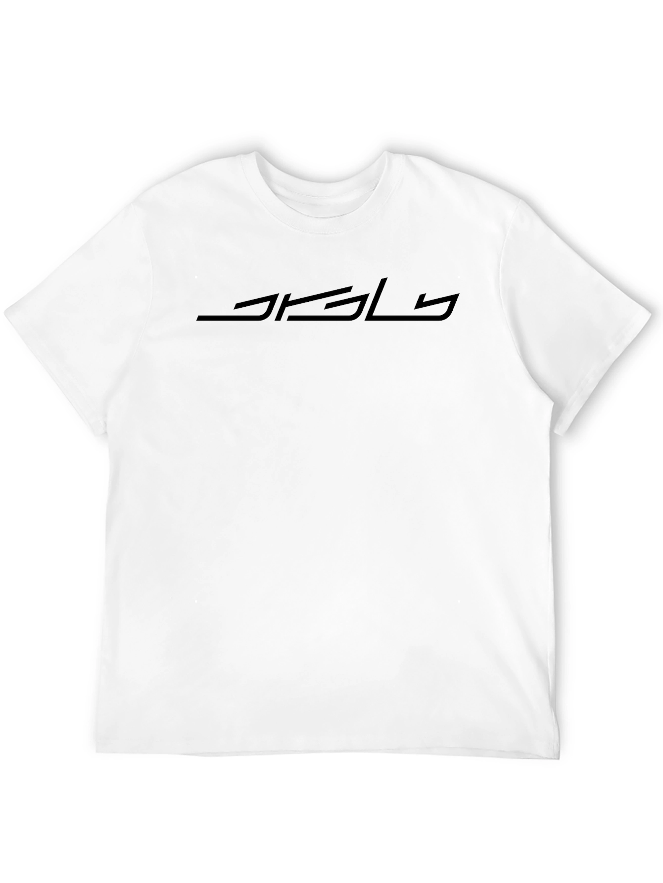 Sleek Black T-Shirt with Bold Graphic Print