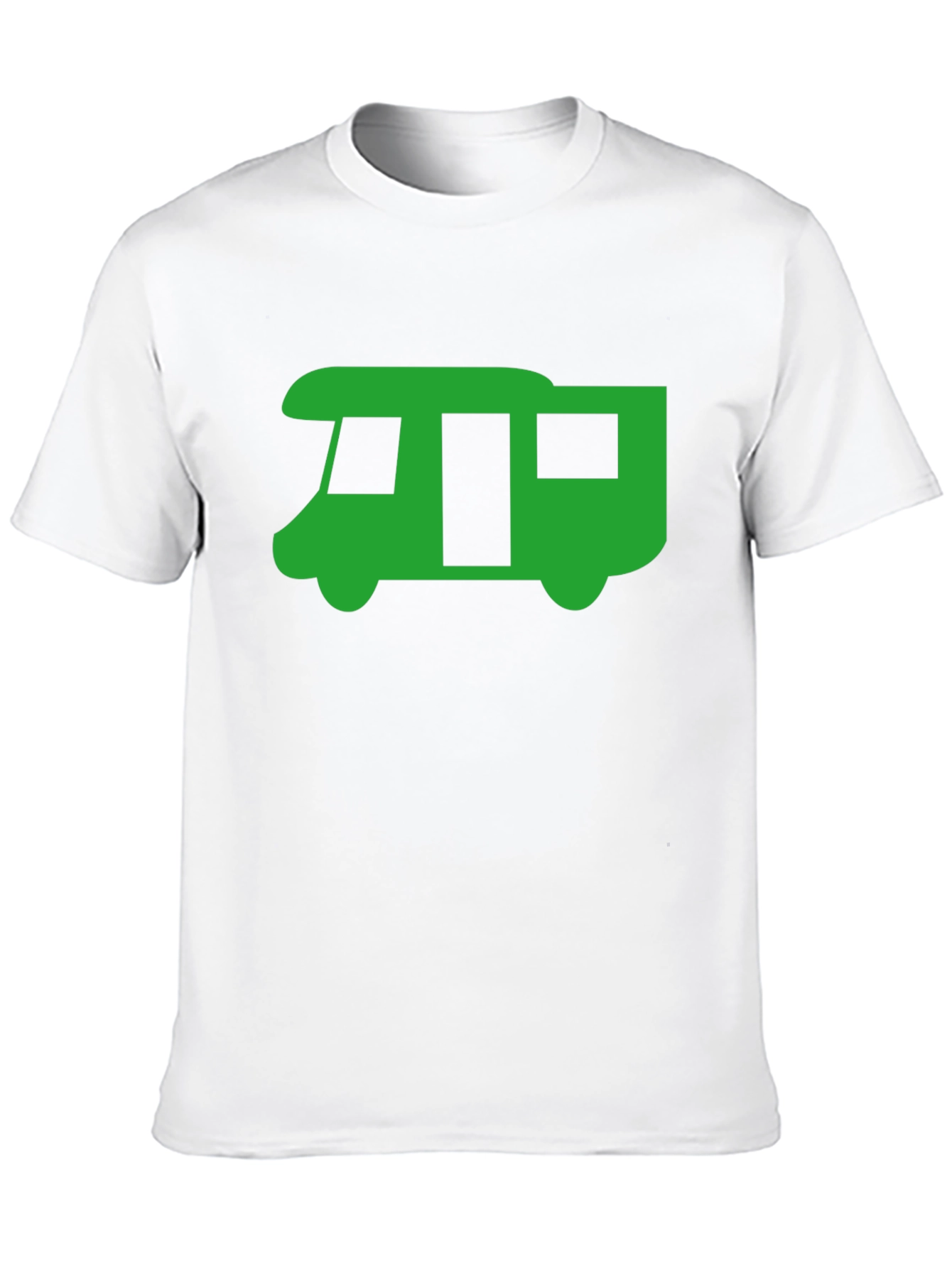 Green RV Graphic Tee - Black Casual T-Shirt