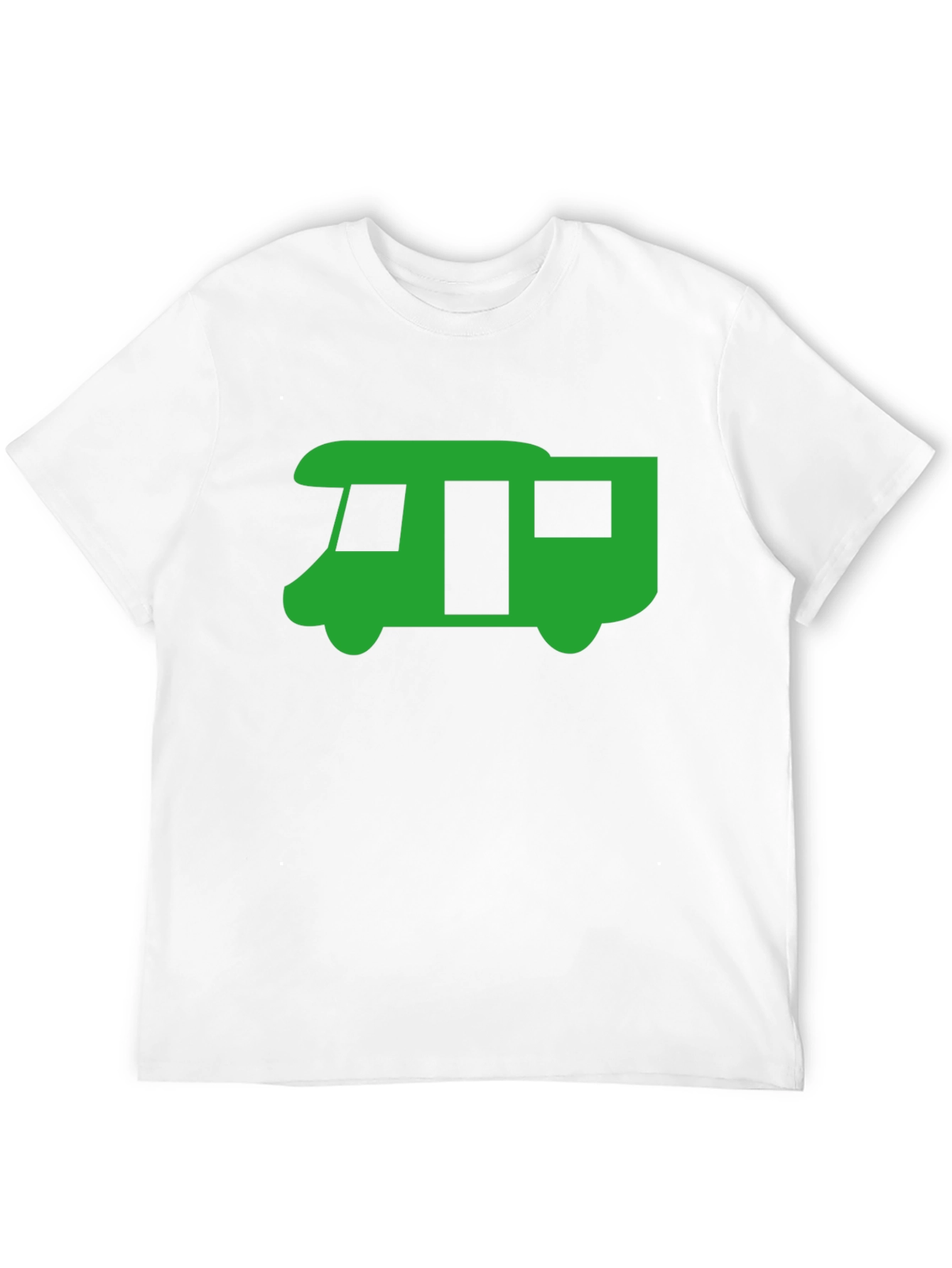 Green RV Graphic Tee - Black Casual T-Shirt