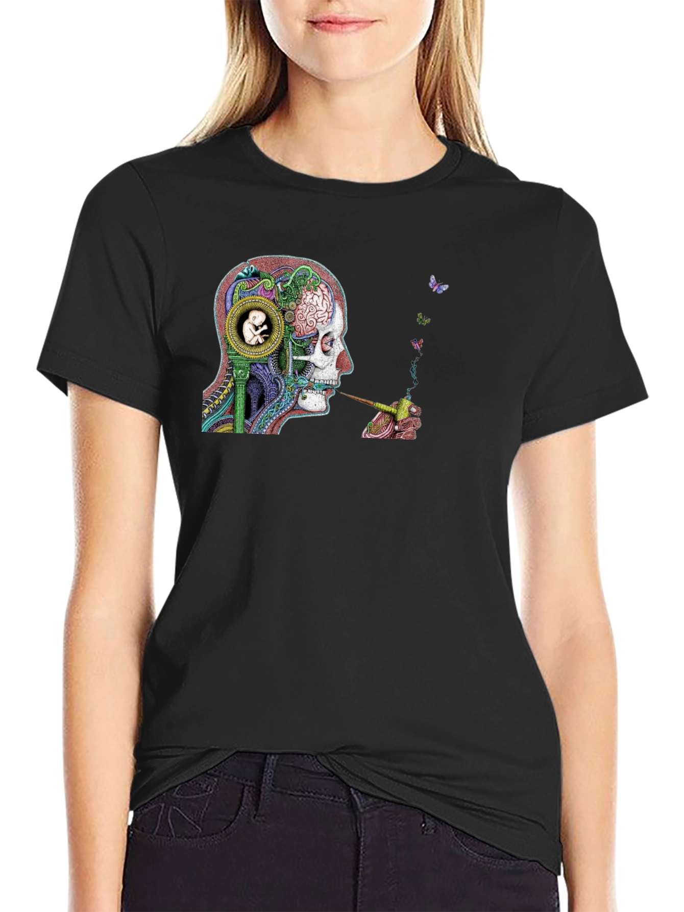 Psychedelic Brain Graphic T-Shirt