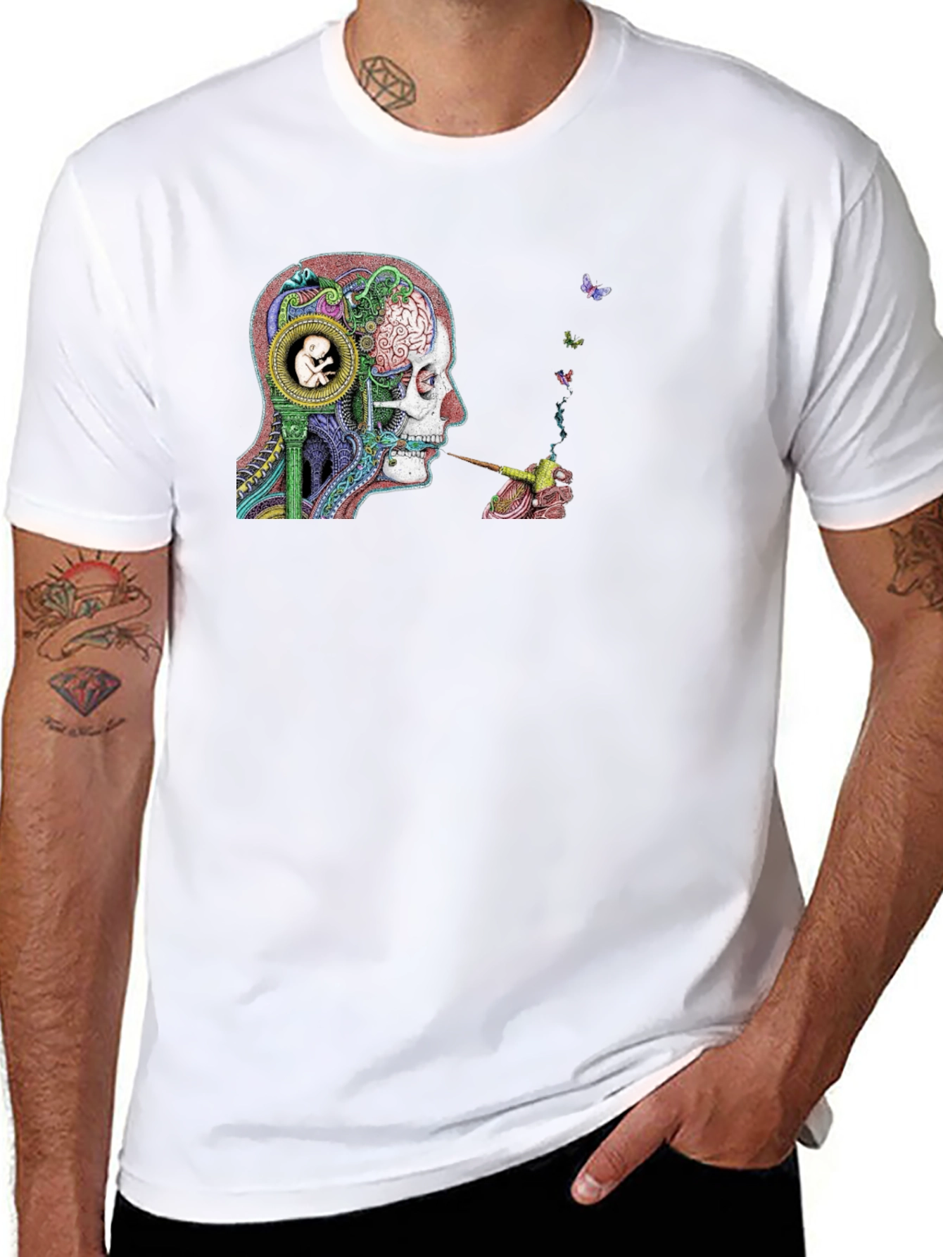 Psychedelic Brain Graphic T-Shirt