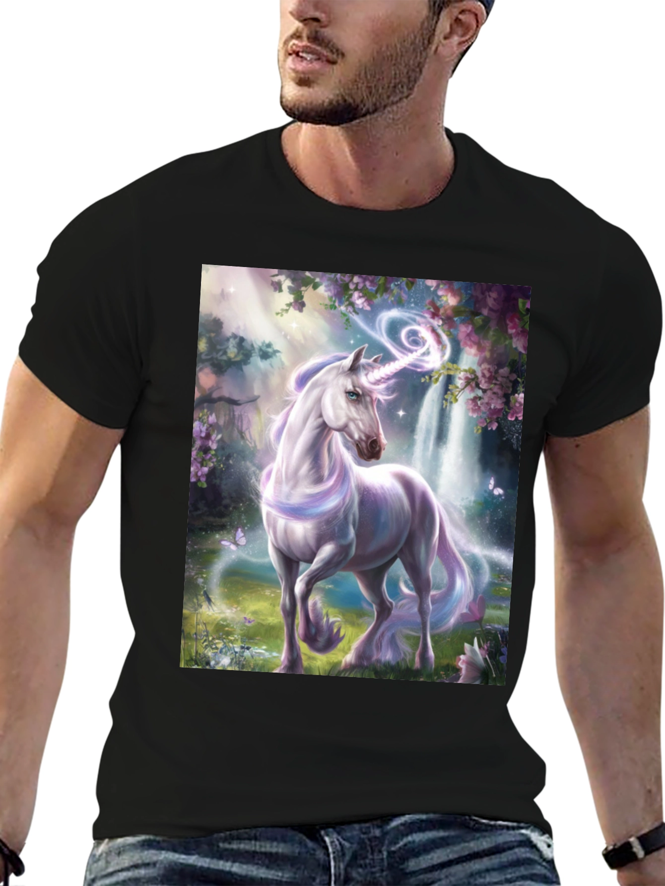 Unicorn Fantasy T-Shirt - Black