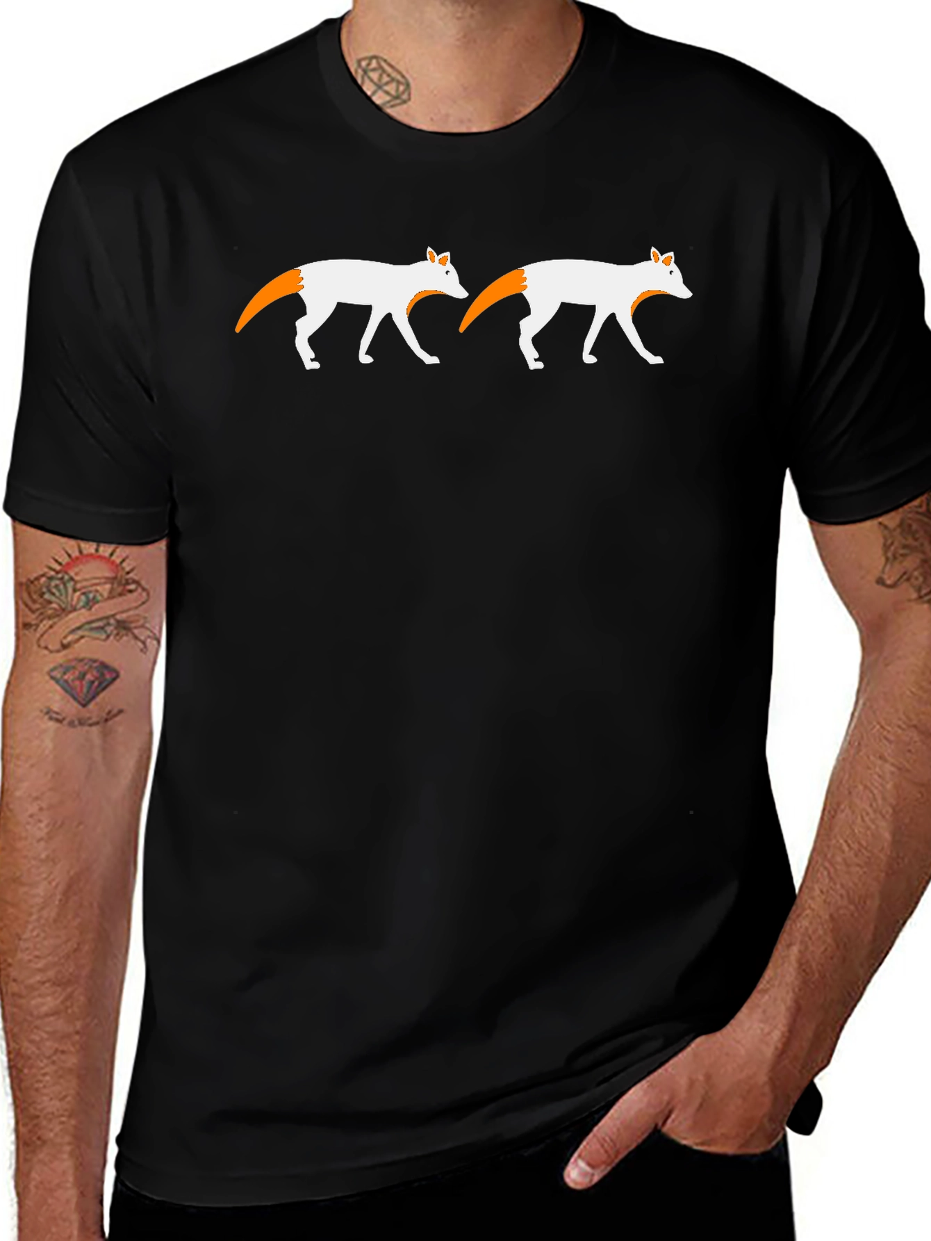 Fox Design Black T-Shirt