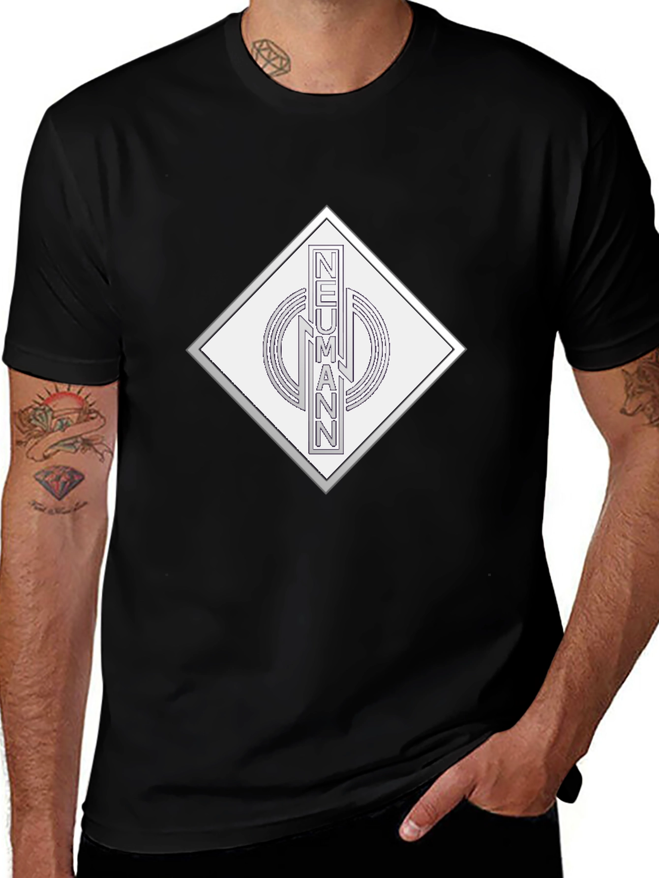 Neumann Black Graphic Tee - Classic Style