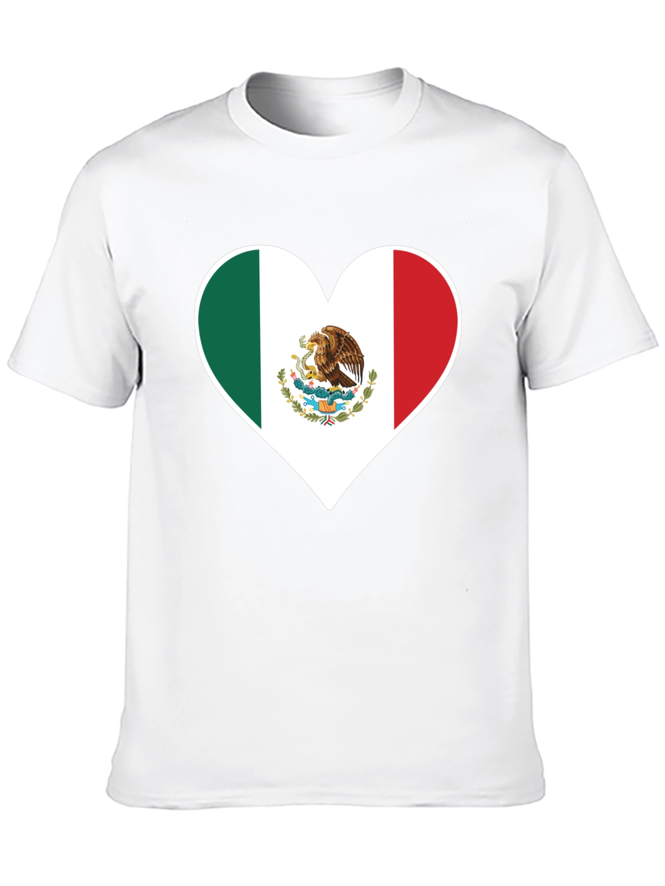 Mexico Flag Heart T-Shirt - Show Your Love!