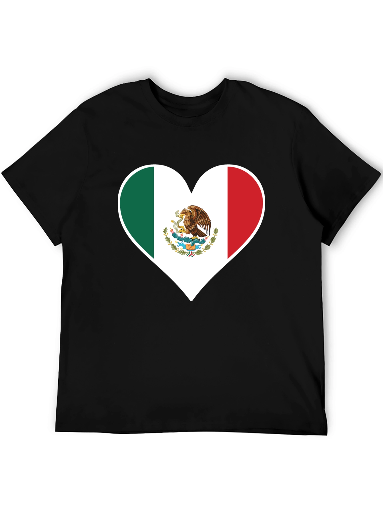 Mexico Flag Heart T-Shirt - Show Your Love!
