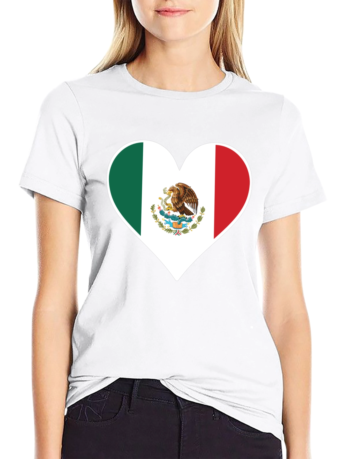 Mexico Flag Heart T-Shirt - Show Your Love!