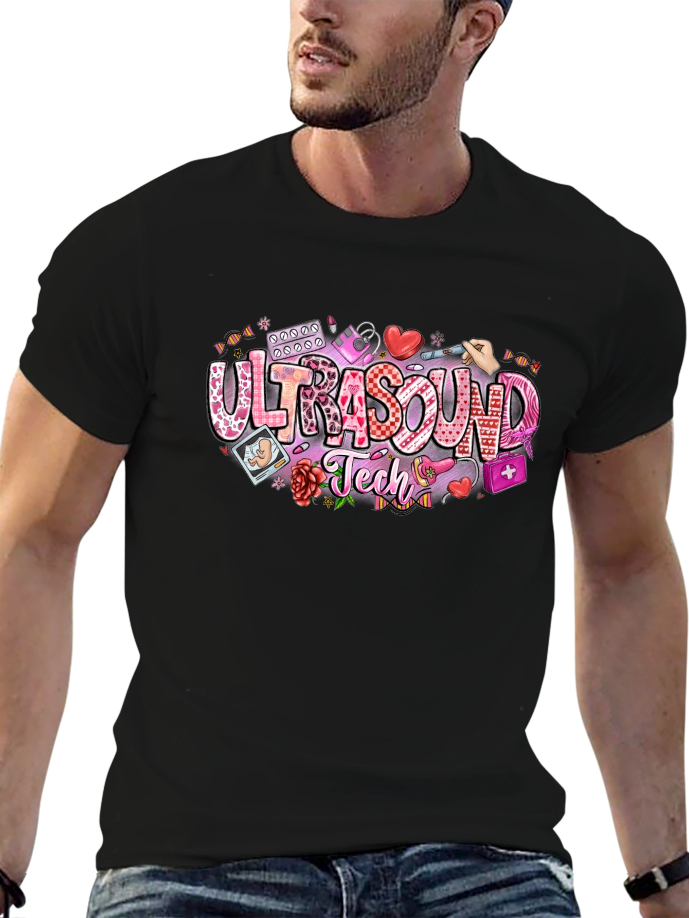 Ultrasound Tech T-Shirt Medical Design