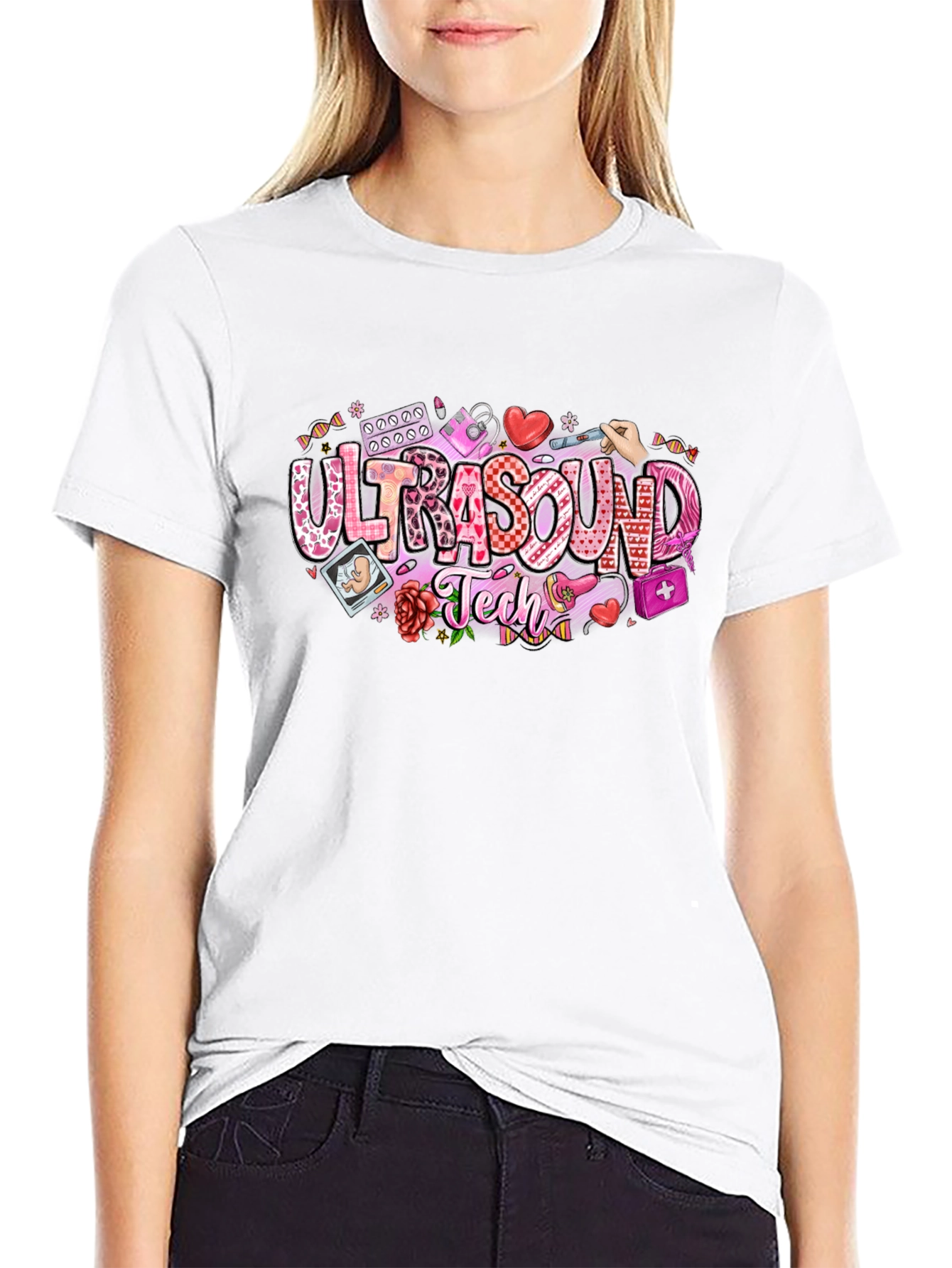 Ultrasound Tech T-Shirt Medical Design