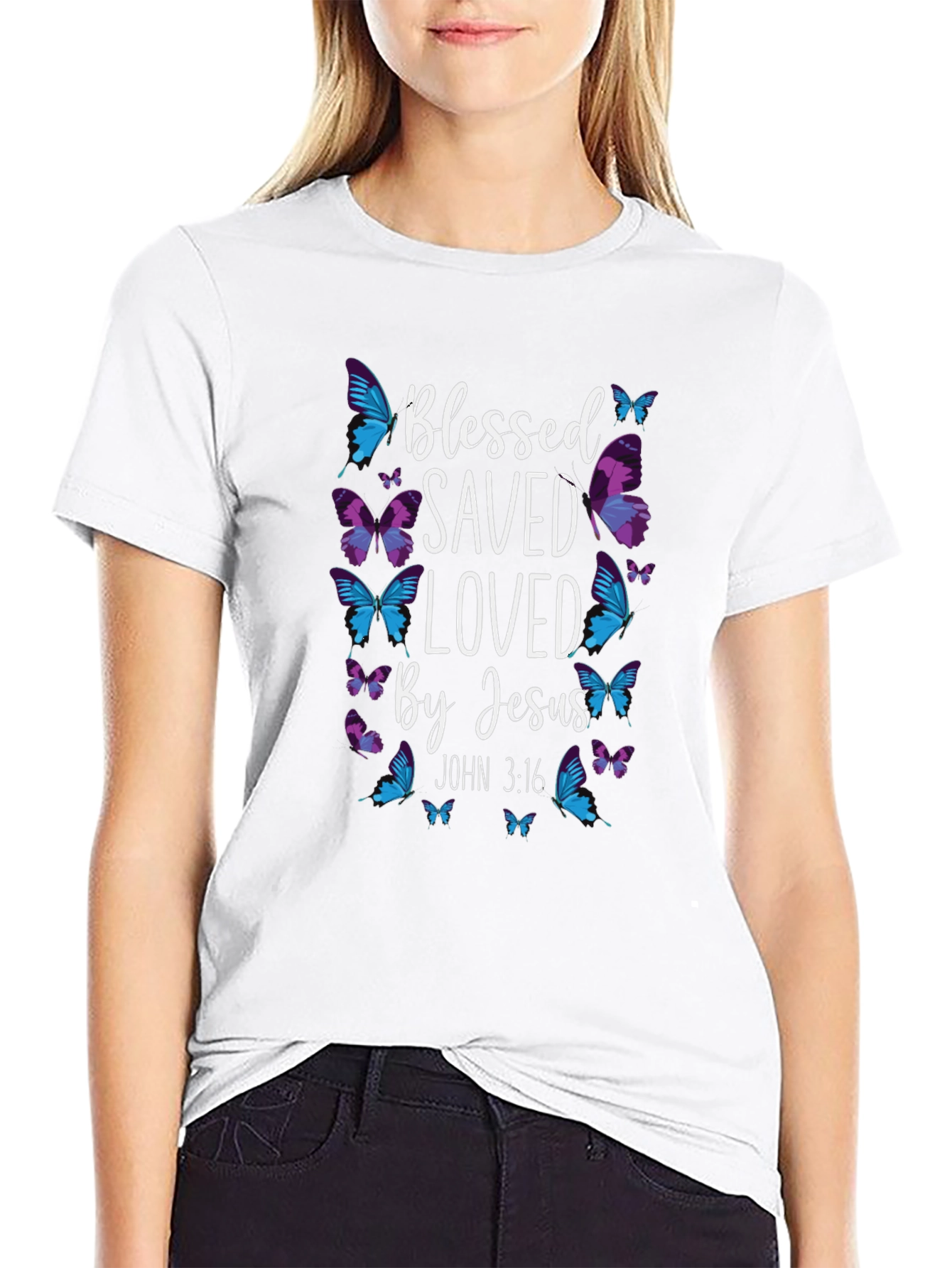 Blessed Saved Loved By Jesus T-Shirt