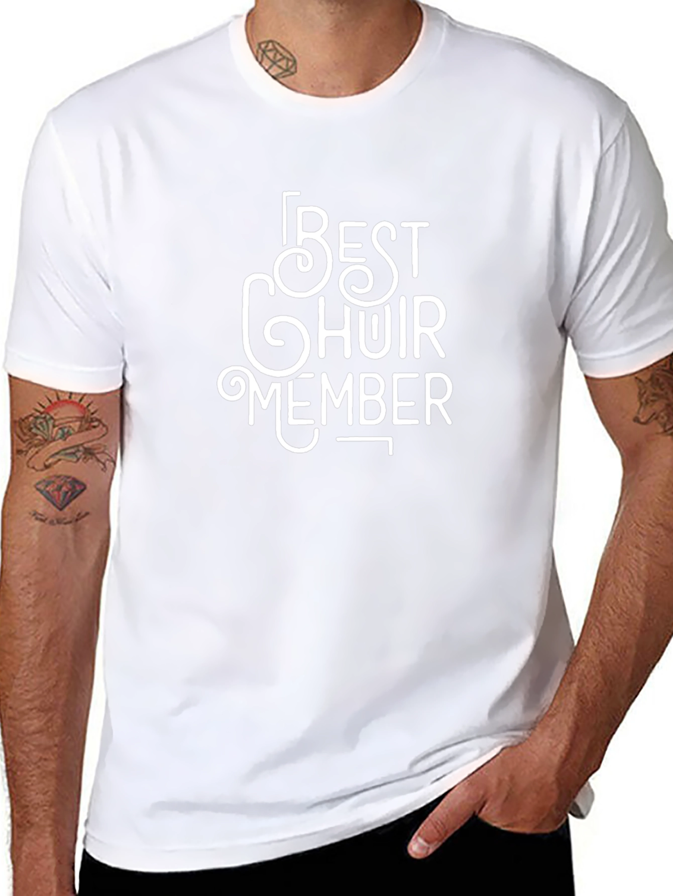Best Choir Member Black Cotton T-Shirt