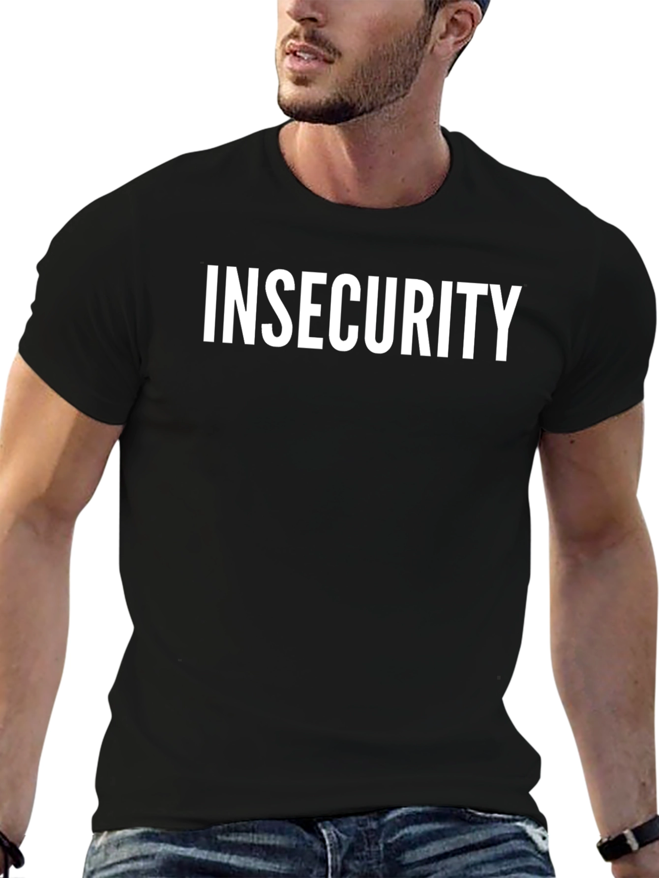 Insecurity Graphic Tee - Black Cotton Blend