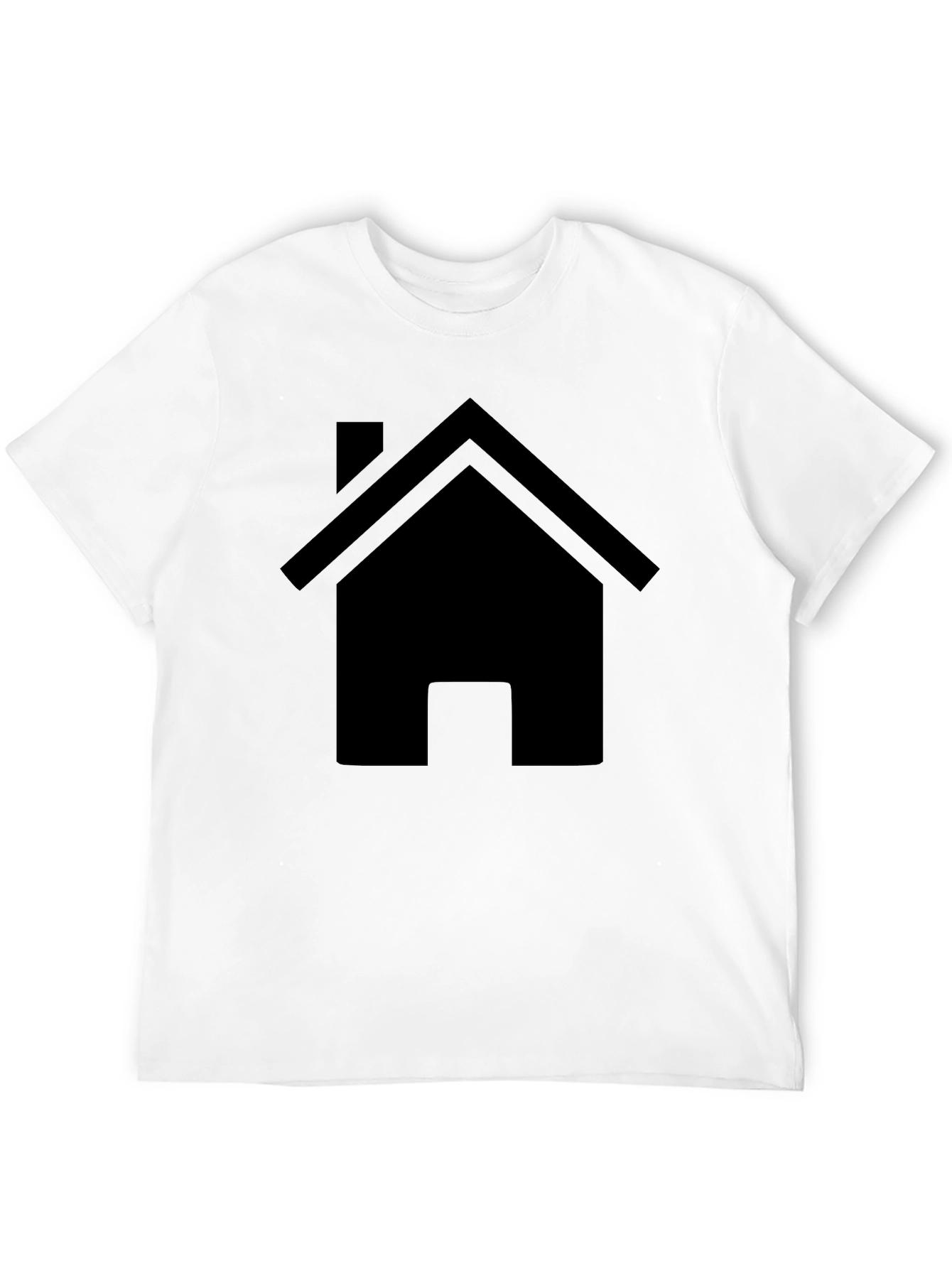 Minimalist House Graphic Tee - Black