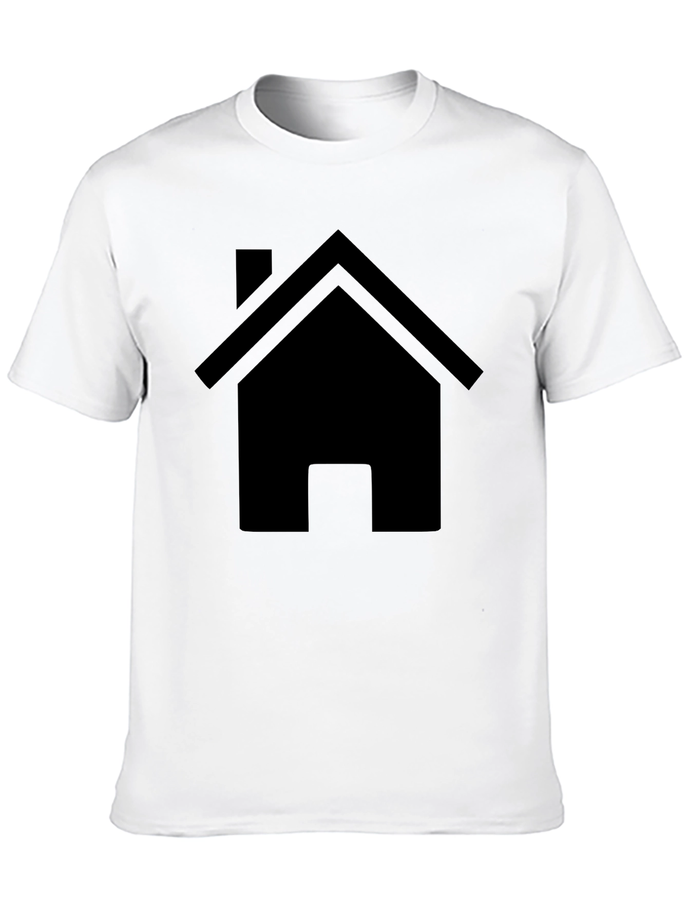 Minimalist House Graphic Tee - Black