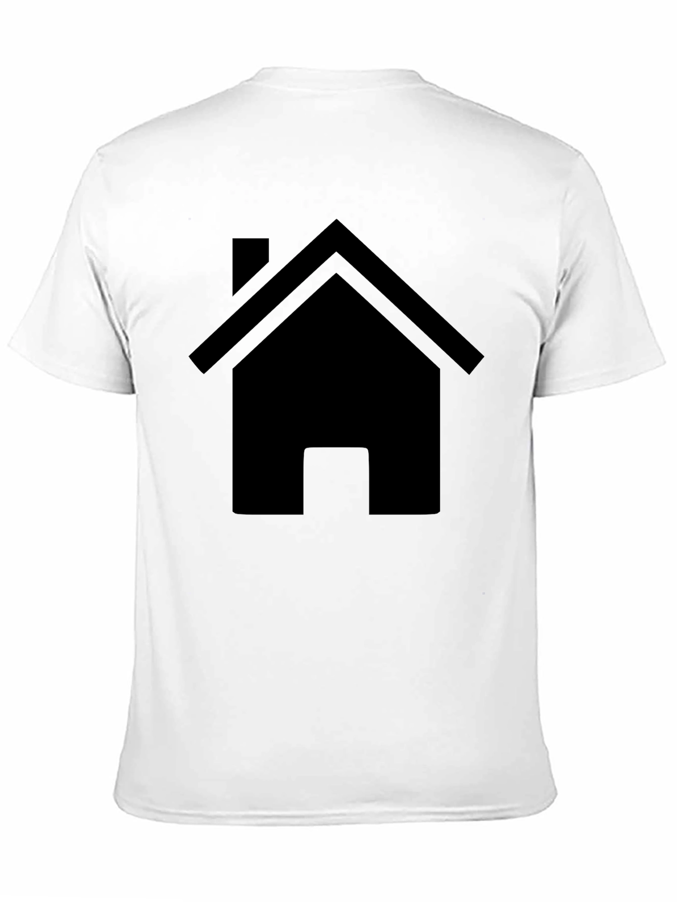 Minimalist House Graphic Tee - Black