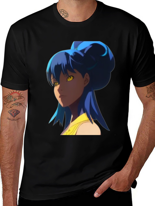 Anime Girl Graphic Tee - Stylish Black T-Shirt