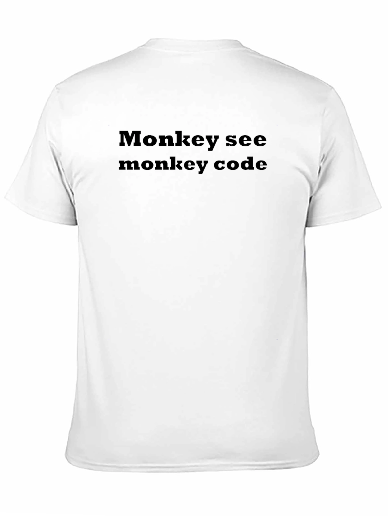 Monkey See Monkey Code Black Graphic Tee